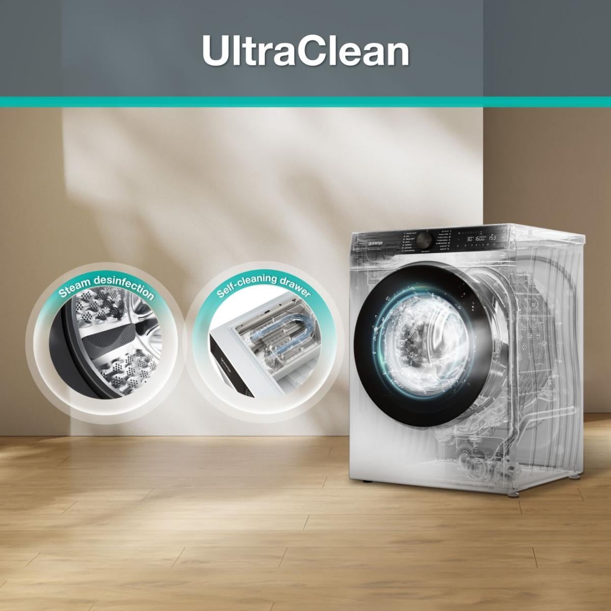 GORENJE Waschmaschine G600 »W5G684A3T1« 8 kg 1400 U/min 30% besser als Energieklasse A, FastWash Pro 29 min.