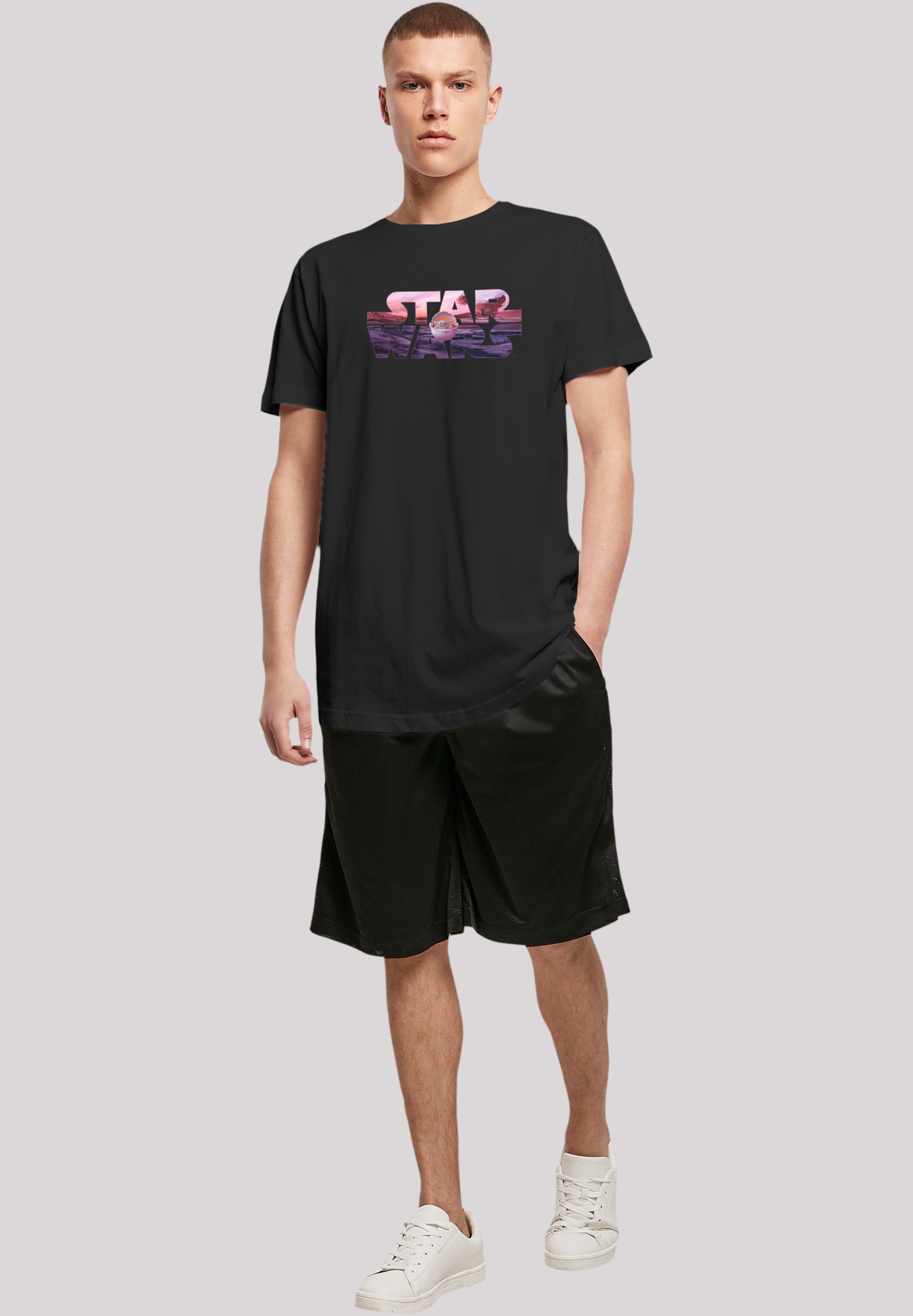 F4NT4STIC T-Shirt »Star Wars The Mandalorian Child Ride The Sky«, Premium Qualität