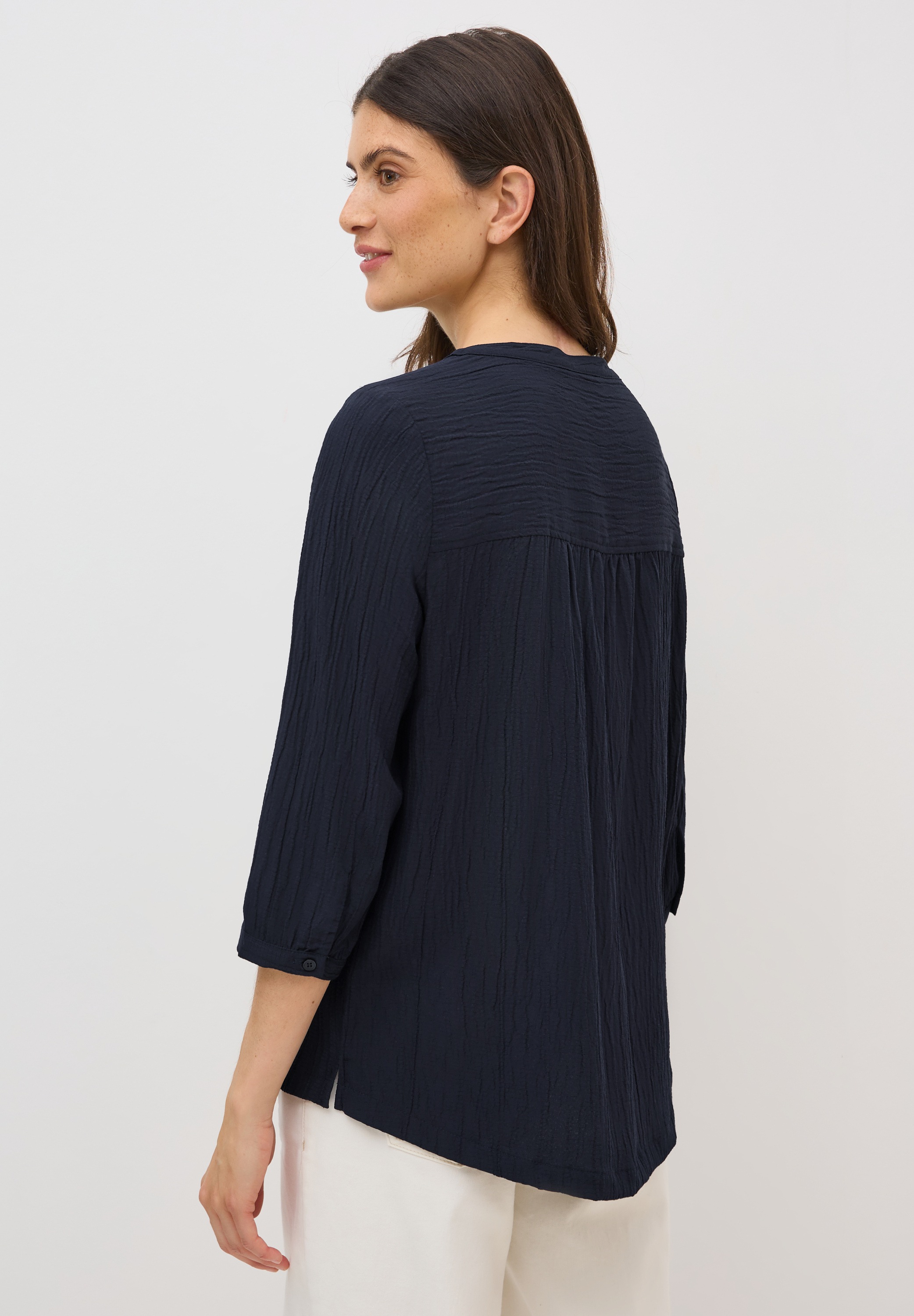 Cecil Shirtbluse aus elastischem Materialmix günstig online kaufen