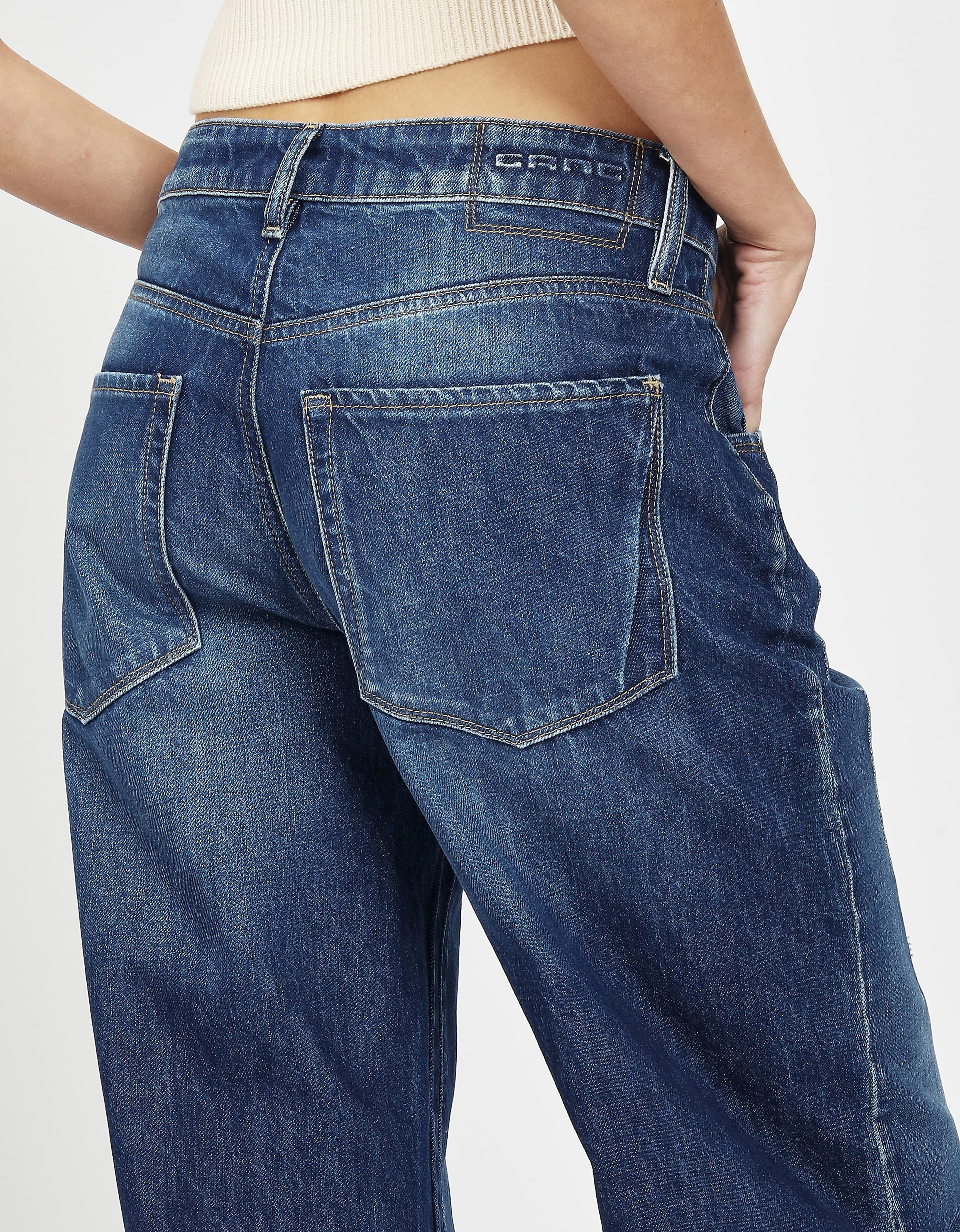 GANG Loose-fit-Jeans »94CLAIRE«, mit Bindegürtel und Naht am Oberschenkel, Baggy Fit