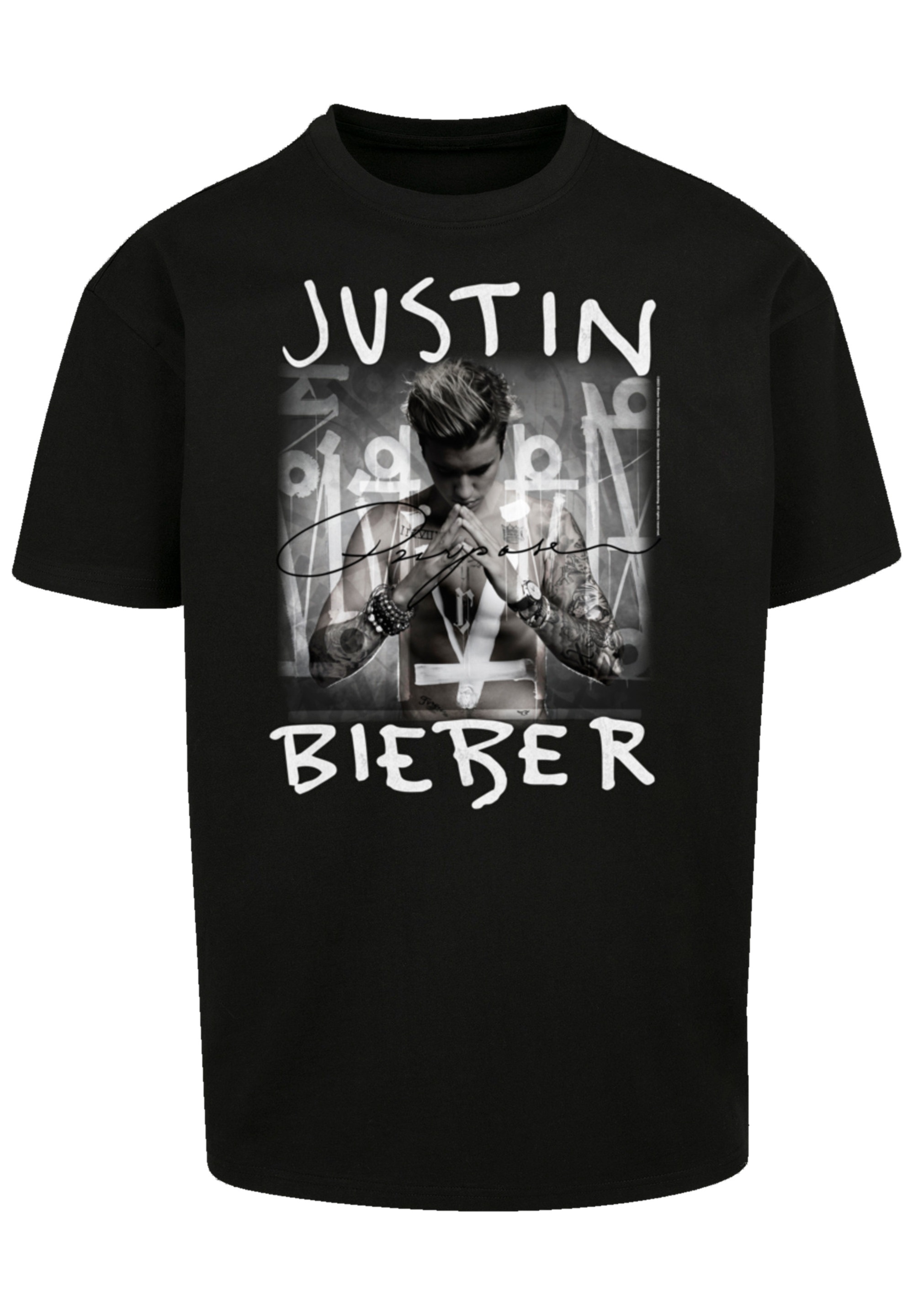 F4NT4STIC T-Shirt »Justin Bieber Purpose Album Cover«, Premium Qualität, Musik, By Rock Off
