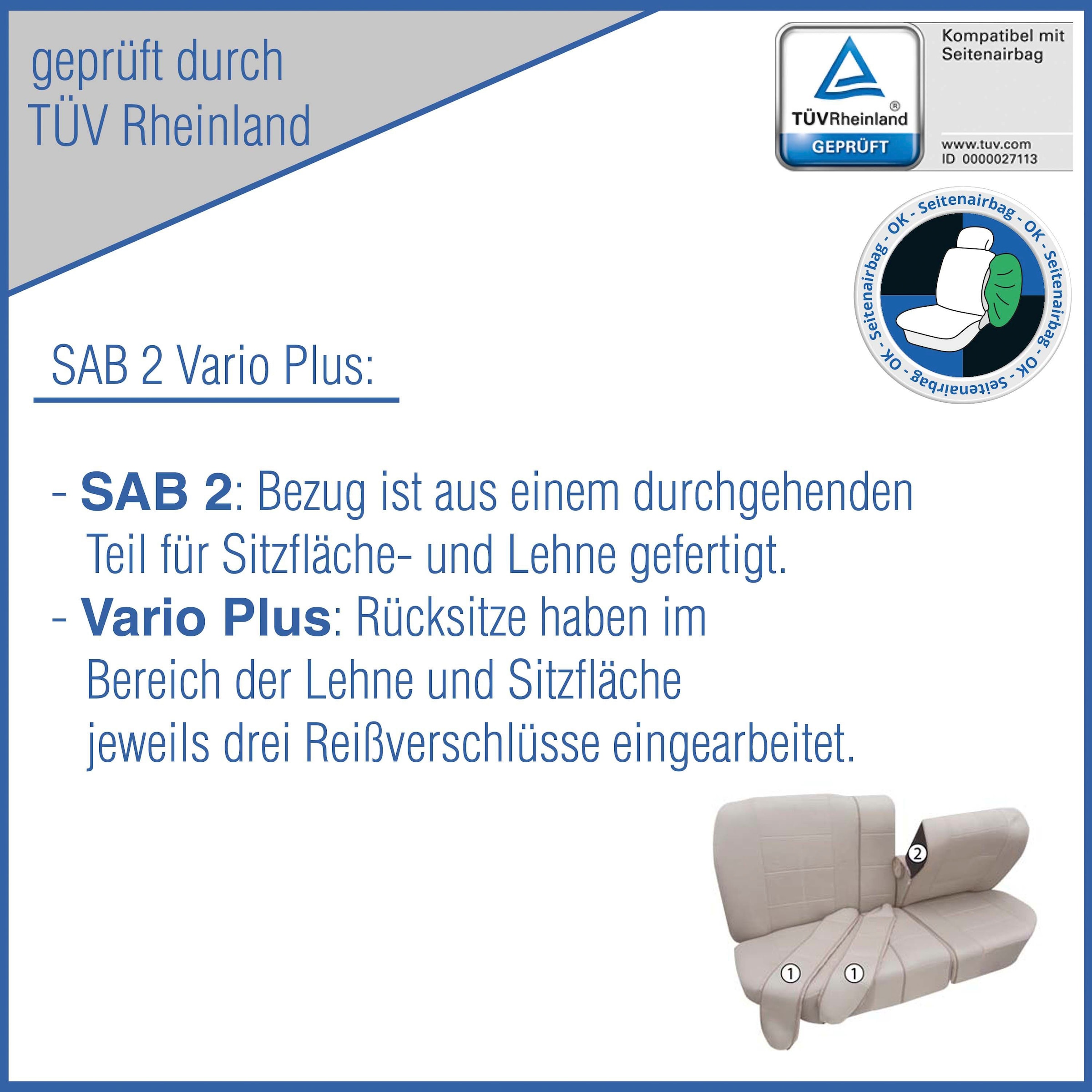Vario »15-tlg Fahrzeuge online SAB universelle Set | Autositzbezug mit/ohne in bestellen Passform«, anthrazit, für \