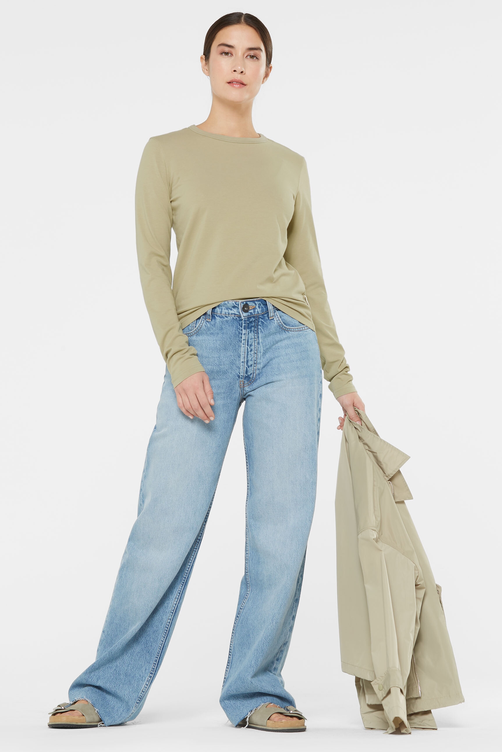 SENSES.THE LABEL Rundhalsshirt mit Baumwolle günstig online kaufen