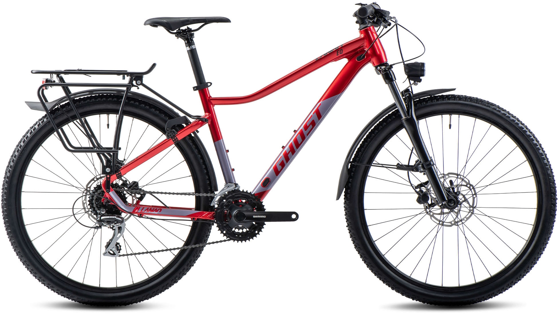 Ghost Trekkingrad "Lanao EQ 27.5 AL", 24 Gang, Shimano, Acera RD-M360 Schaltwerk, Kettenschaltung, für Damen und Herren,