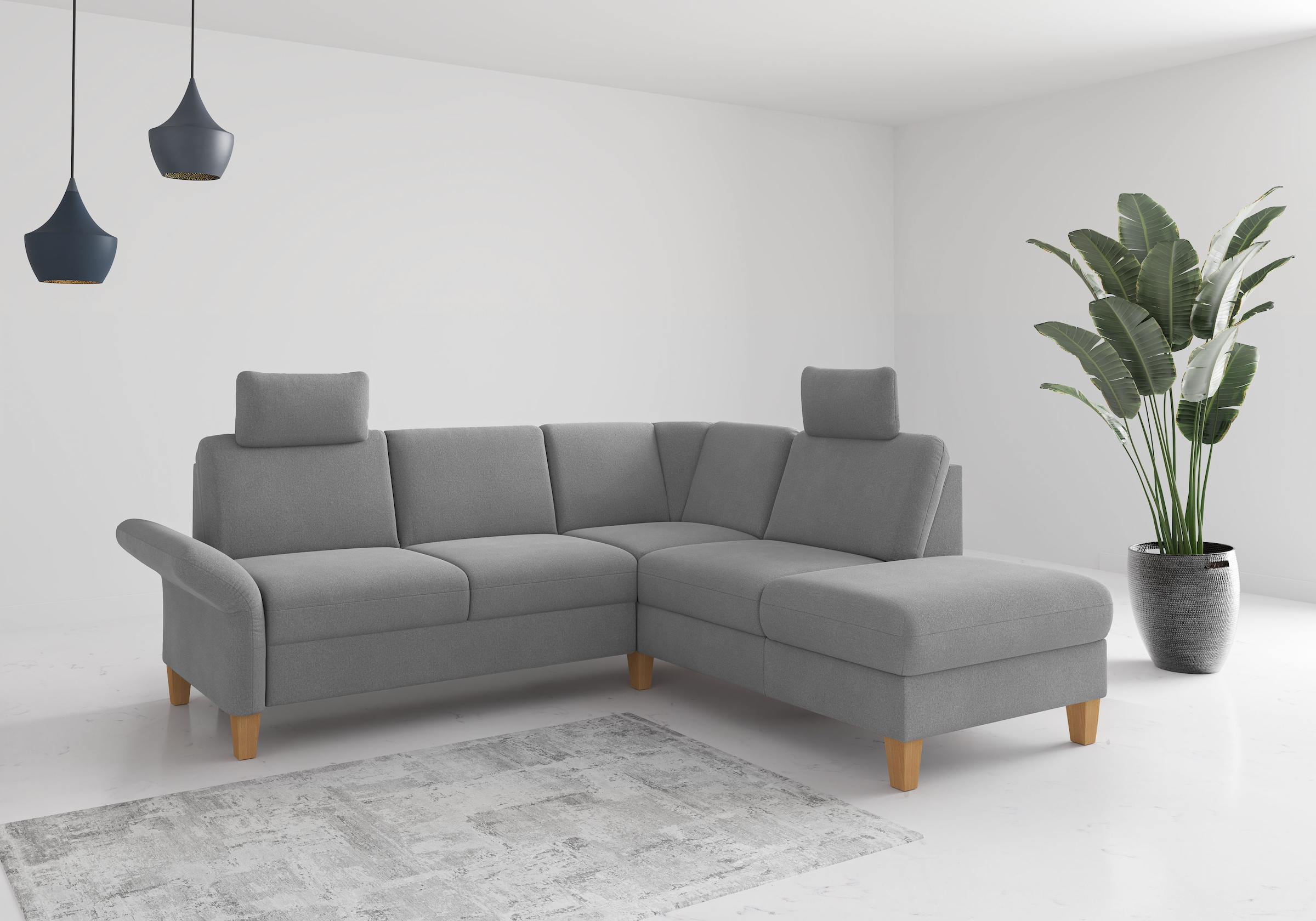Home affaire Ecksofa "Rochelle, L-Form", wahlweise mit Armteilverstellung, günstig online kaufen