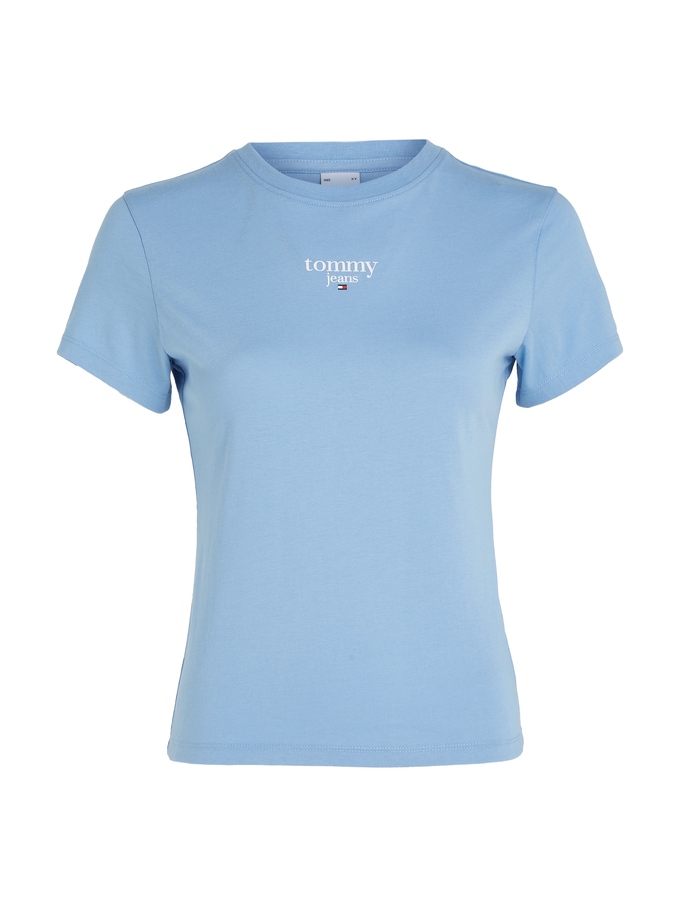 Tommy Jeans Rundhalsshirt »TJW SLIM ESSENTIAL LOGO 1 SS EXT«, mit Tommy Jeans Logoschriftzug, Rundhals