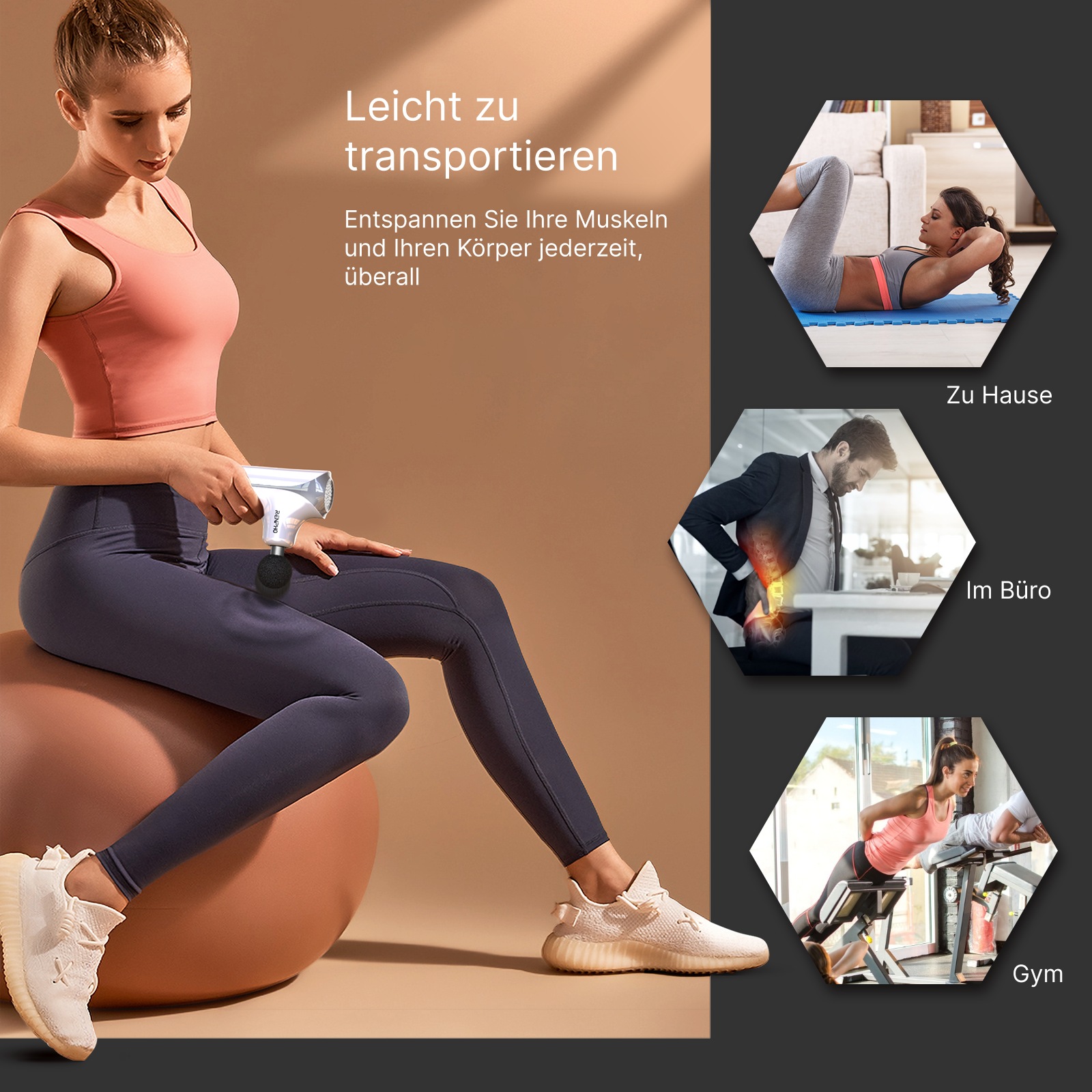 Renpho Massagepistole »Renpho Mini Massage Gun GM173«, Ideal für Menschen, die viel unterwegs sind