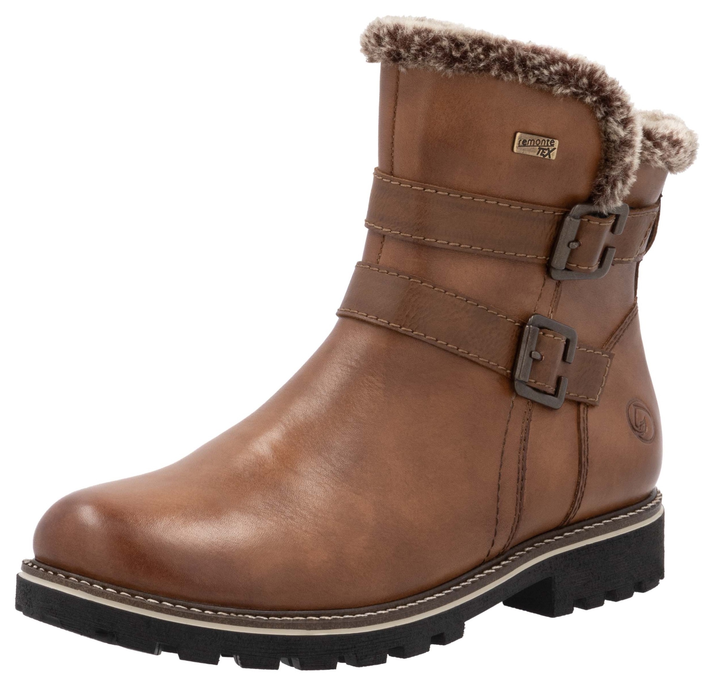 Remonte Winterboots, Blockabsatz, Winterstiefelette, Outdorrschuh mit TEX-Membran