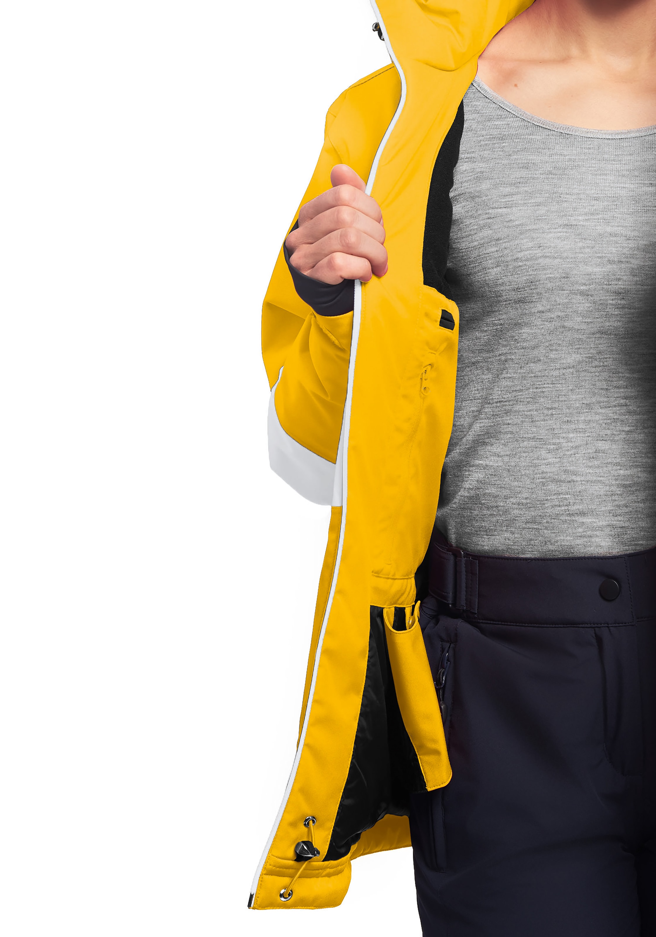 Maier Sports Skijacke »Teplaya«, Warm wattierte Skijacke mit optisch angedeutetem Gürtel