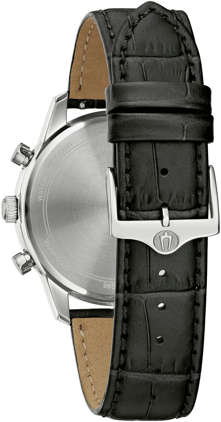Bulova Chronograph, Armbanduhr, Quarzuhr, Herrenuhr, Damenuhr, Lederarmband, Datum