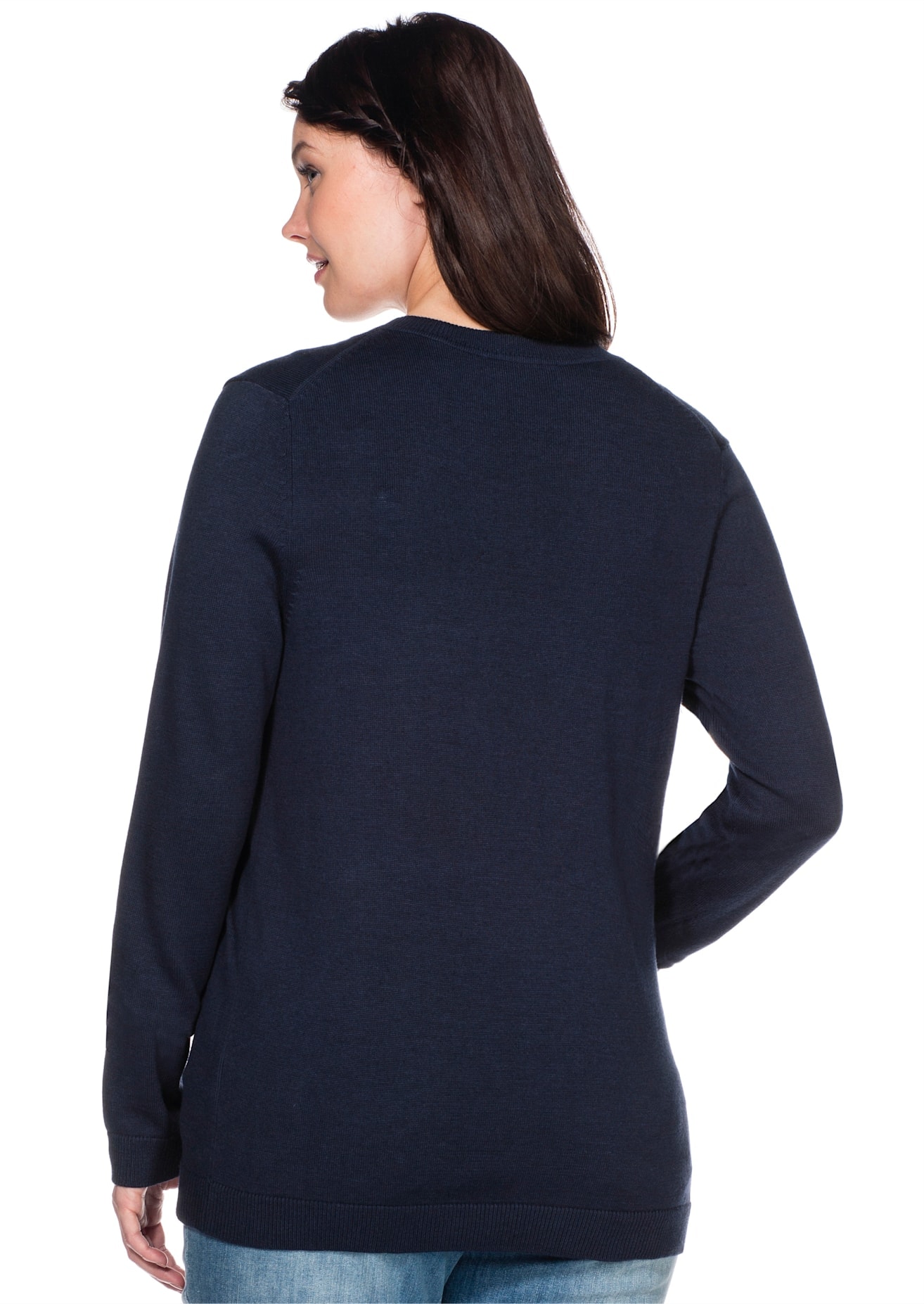 Sheego Strickpullover »V-Ausschnitt-Pullover«