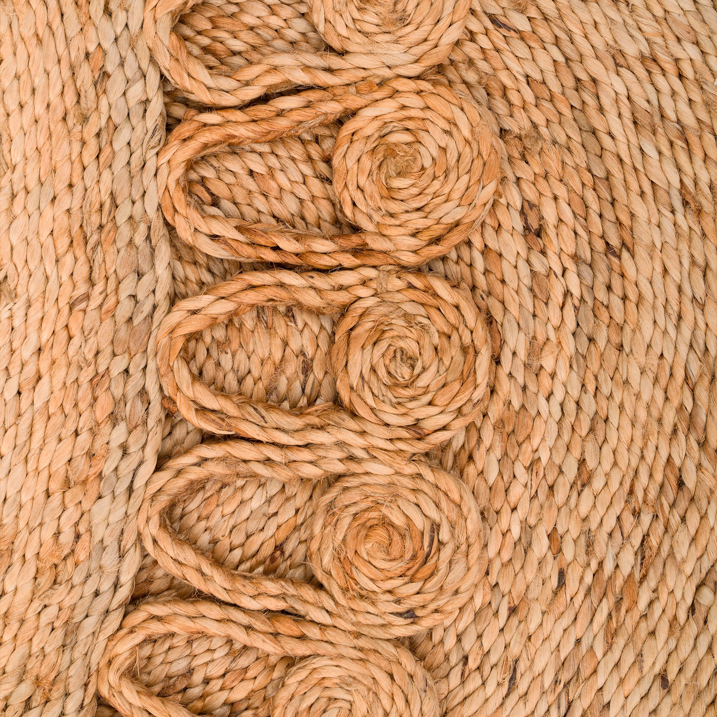 Thumbnail - Paco Home Teppich "Viborg 597", rund, 13 mm Höhe, handgefertigter Natur-Teppich, Jute, Modern, Boho, Ethno