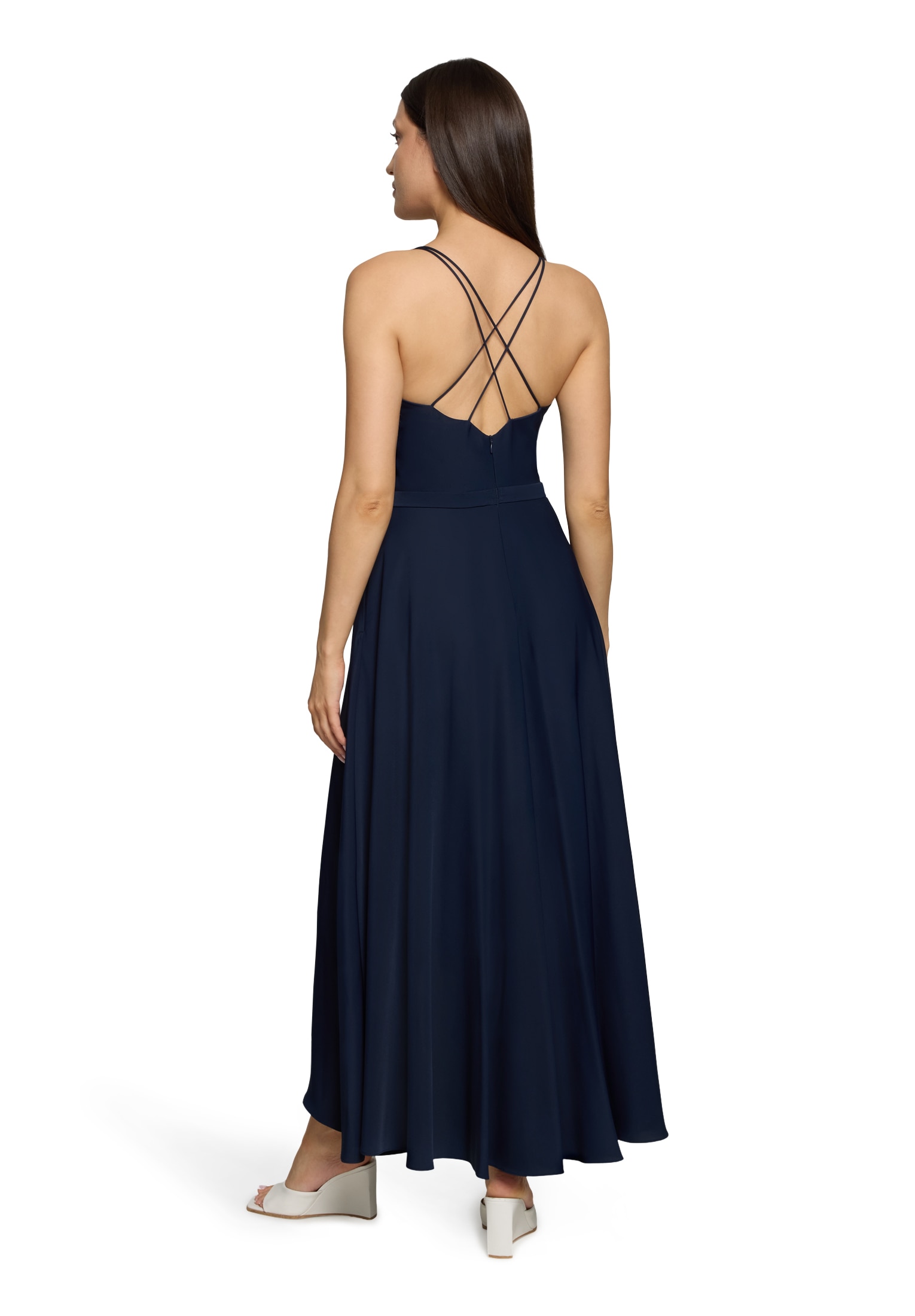 Vera Mont Abendkleid »Damen Abendkleid mit Volant« Nahttasche Design