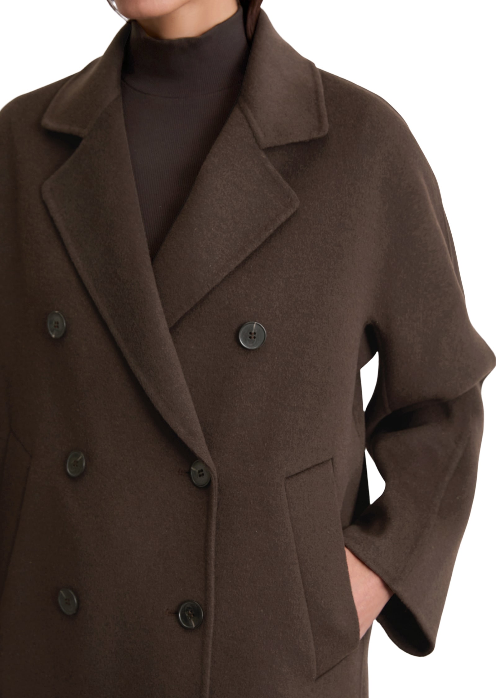 Marc O'Polo Outdoorjacke »aus edlem Woll-Doubleface«, ohne Kapuze