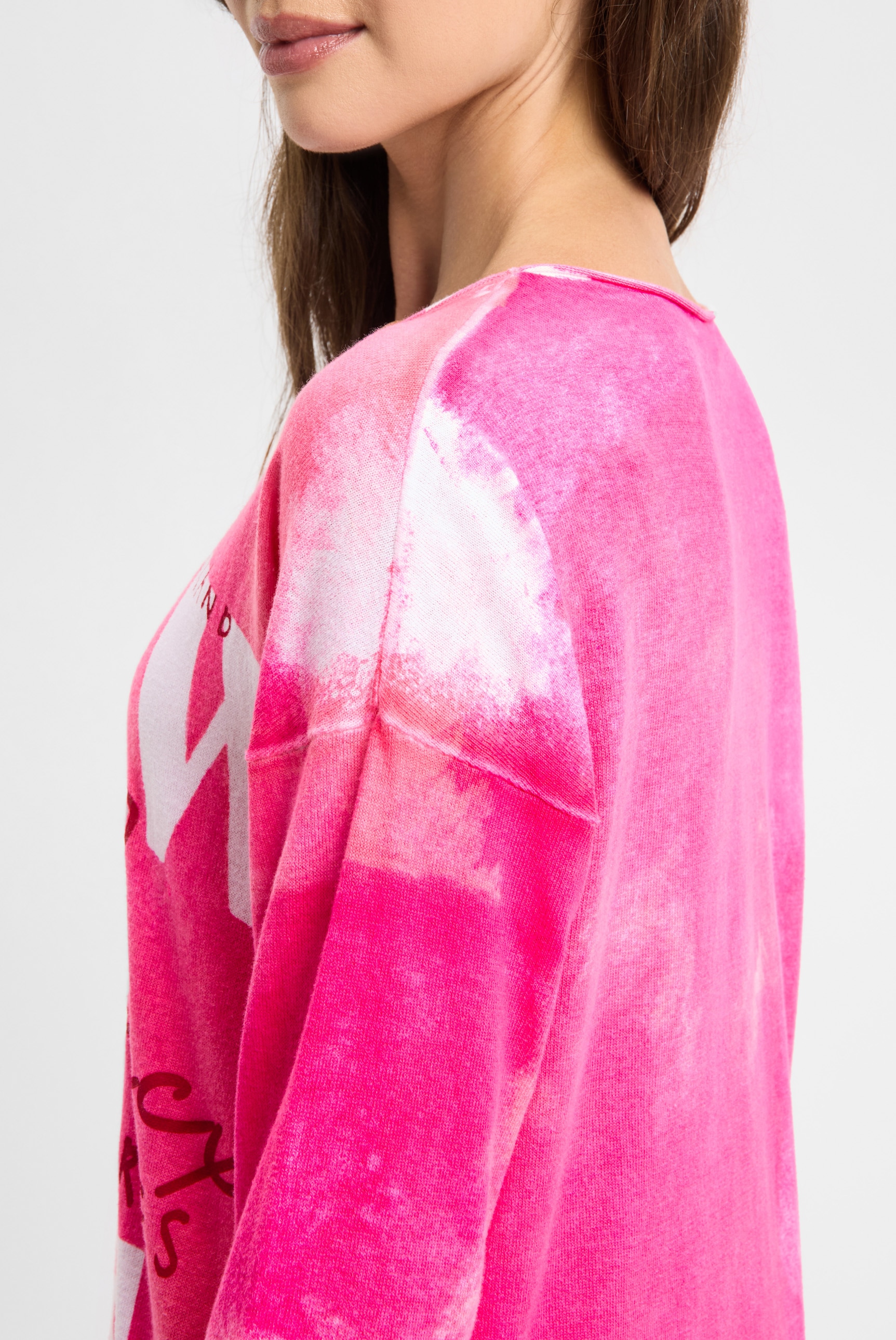 SOCCX Rundhalspullover aus Feinstrick mit Rollsaum