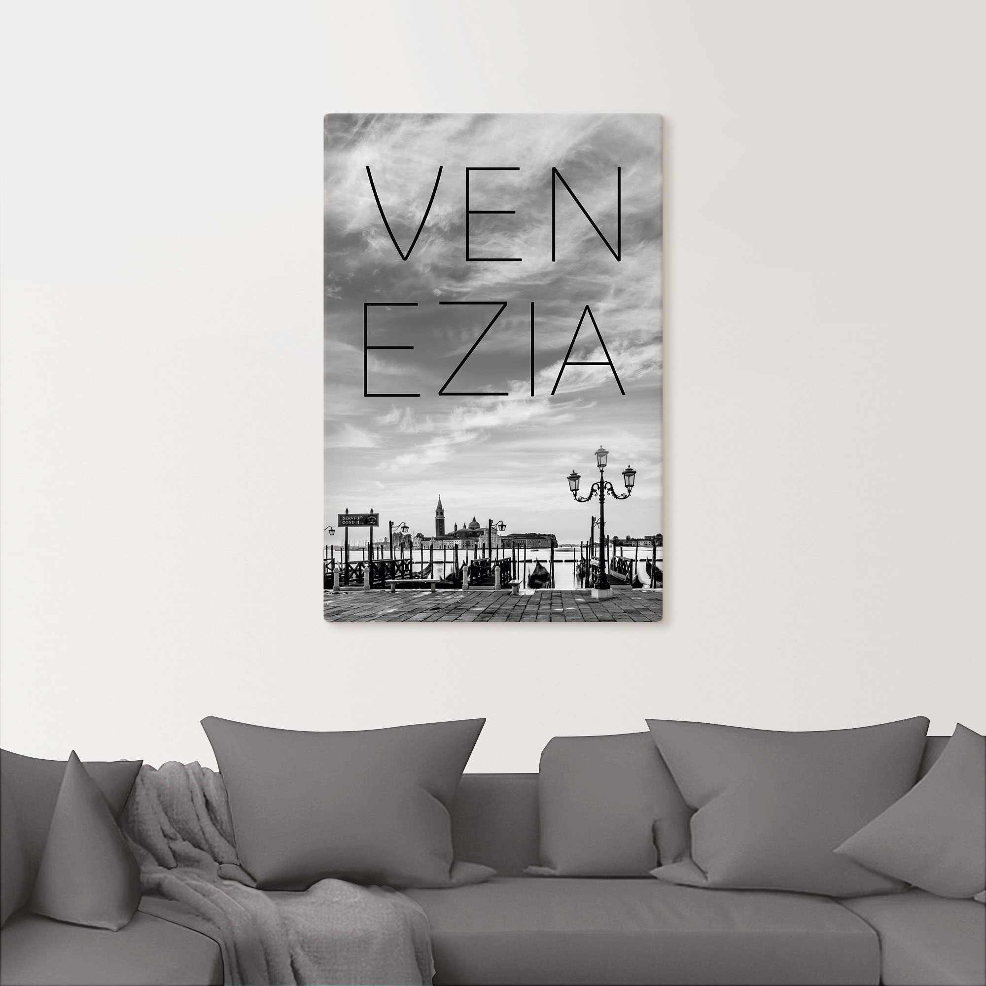 Artland Wandbild »Gondeln am frühen Morgen in Venedig« Venedig 1 Stk. tlg. als Leinwandbild in verschied. Größen