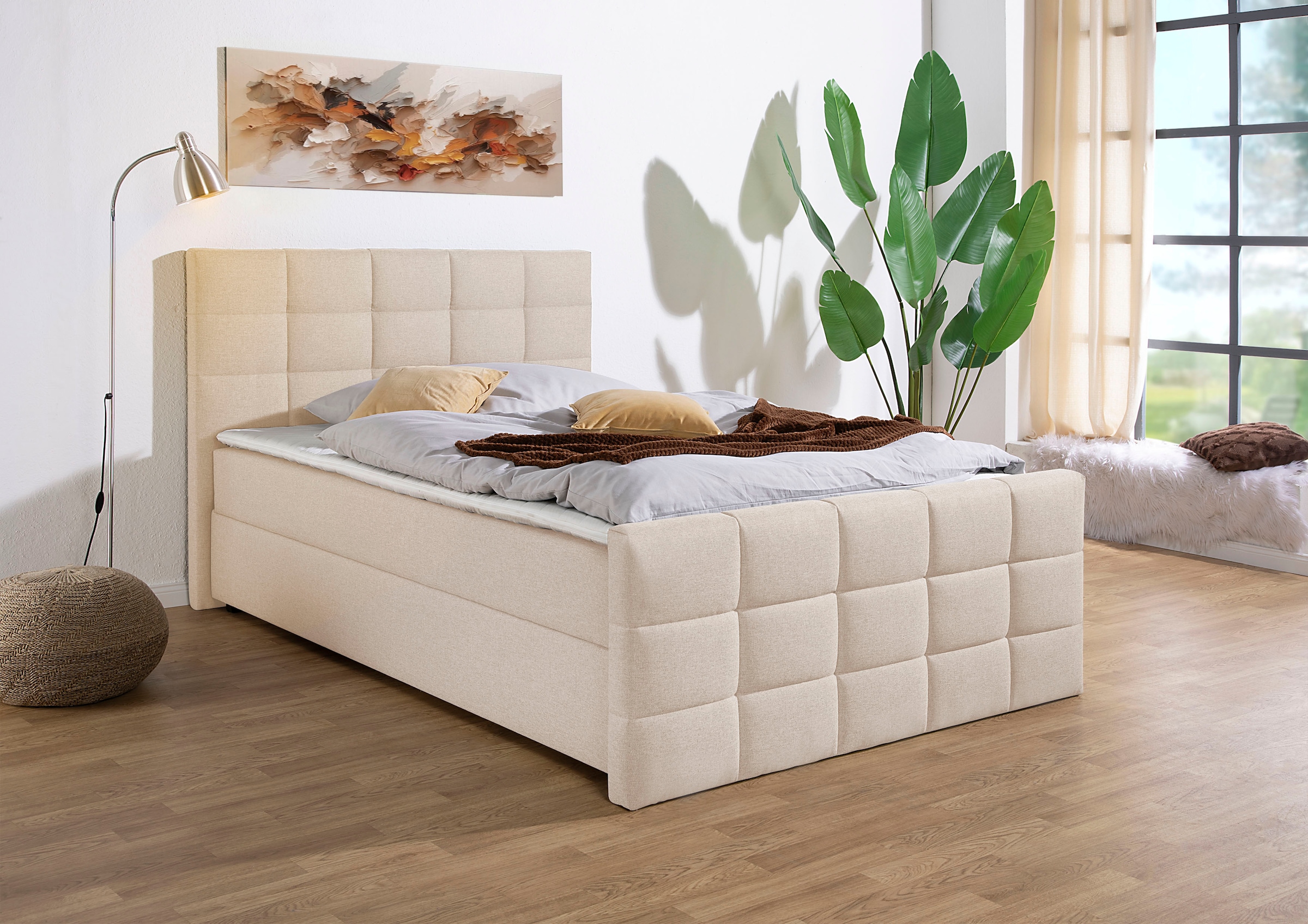 Home affaire Boxbett Boxbett mit Bettkasten und Fußteil, inkl. Topper