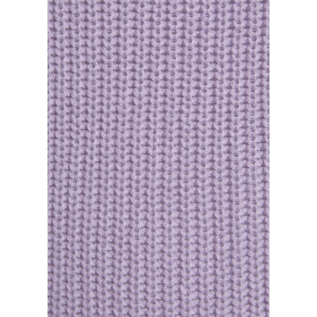 LASCANA Strickpullover, mit Spitzeneinsätzen
