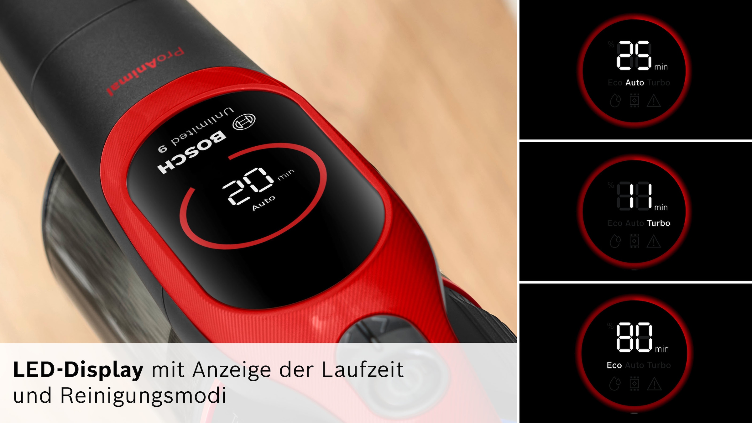 BOSCH Akku-Stielstaubsauger »Unlimited 9 ProAnimal BKS941PET, MicroClean™ Technology« HEPA-Filtersystem, 10 Jahre Motorgarantie, Schnellladegerät, LED Licht