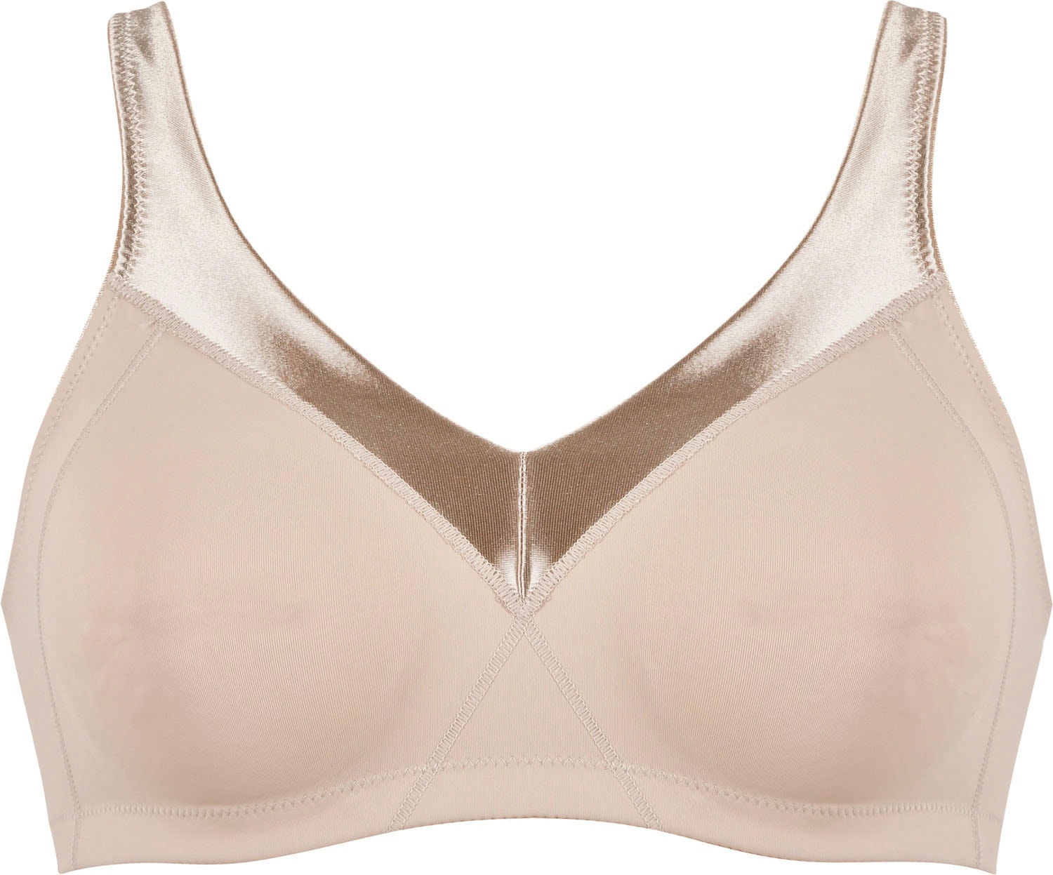 Naturana Minimizer-BH "Minimizer" 1 Stk. mit Glanzband, Shaping-Effekt, breite Träger, feminin, ohne Bügel
