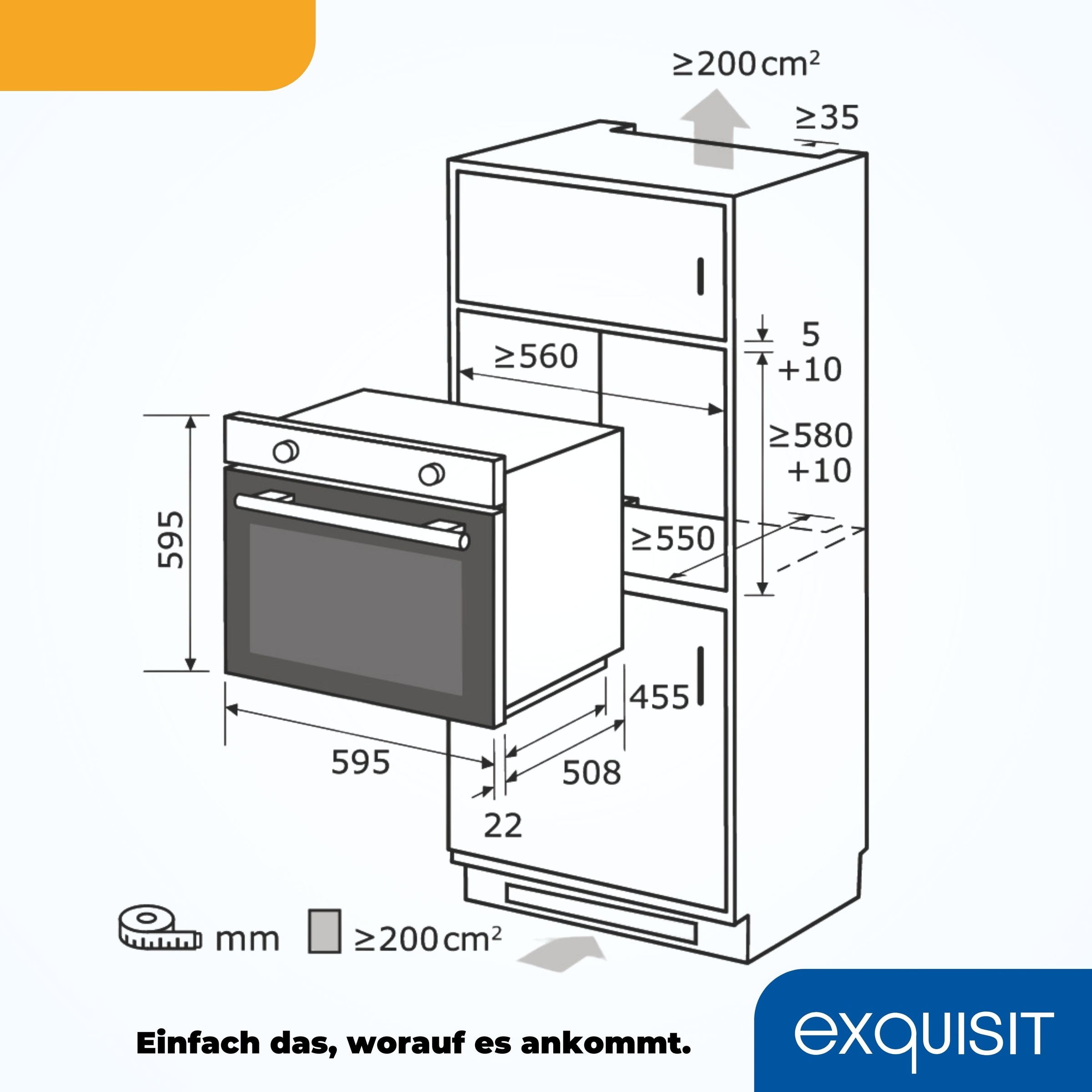 exquisit Einbaubackofen  »EBE257-H-020«