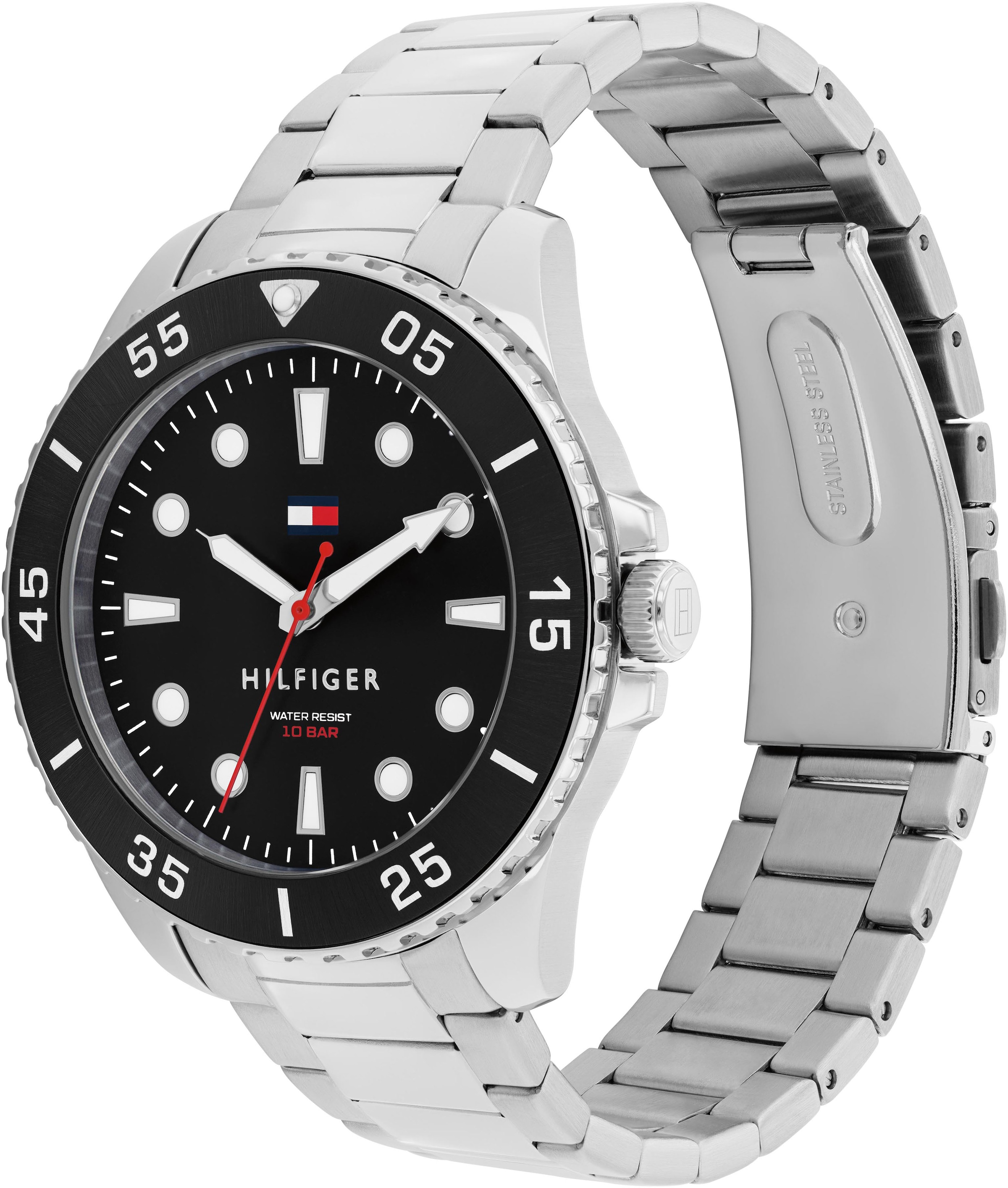 Tommy Hilfiger Quarzuhr »OCEANIC«, Armbanduhr, Herrenuhr, Edelstahlarmband, analog