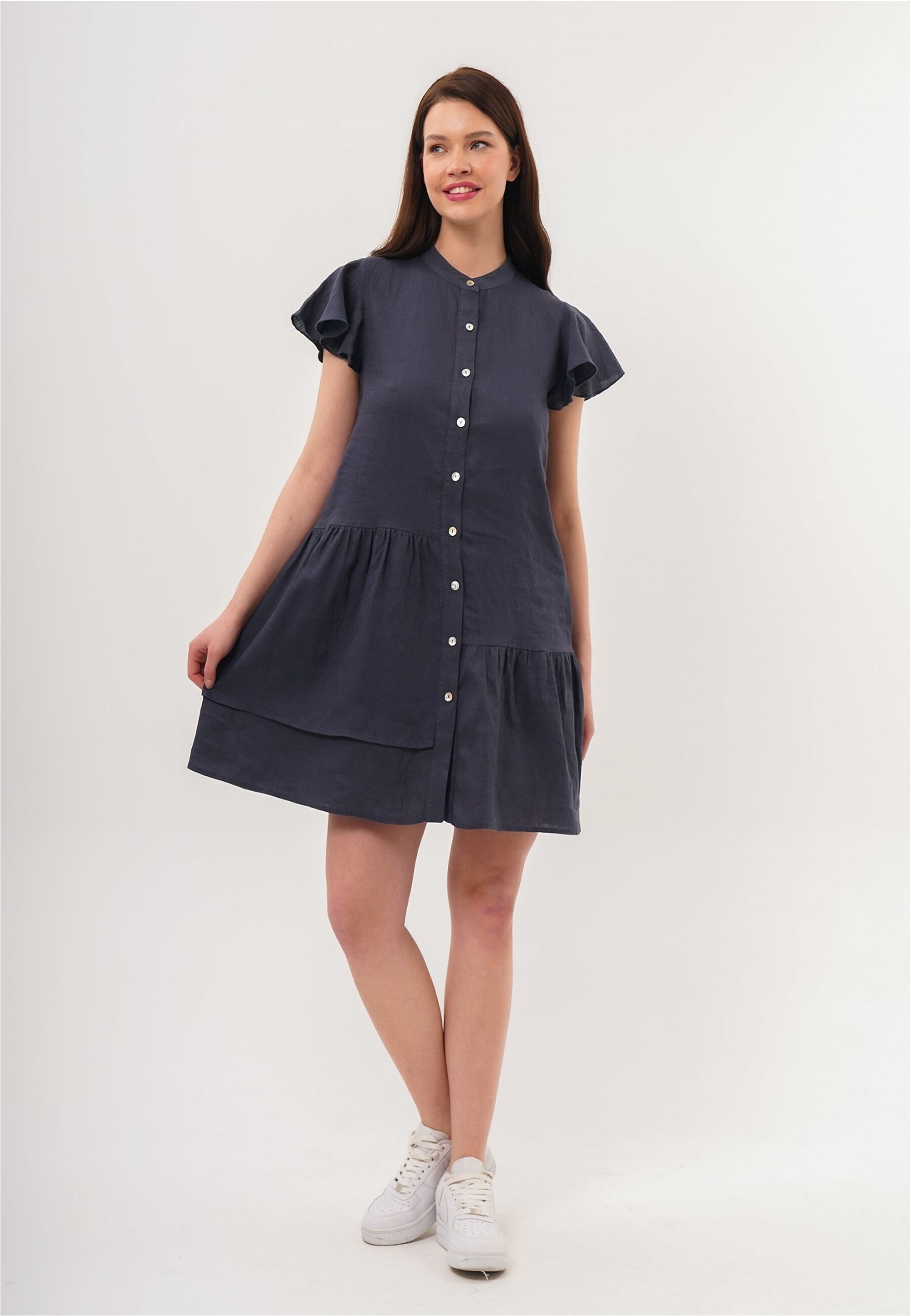 freshlions Jerseykleid "Jolin", mit zarten Volantärmeln günstig online kaufen