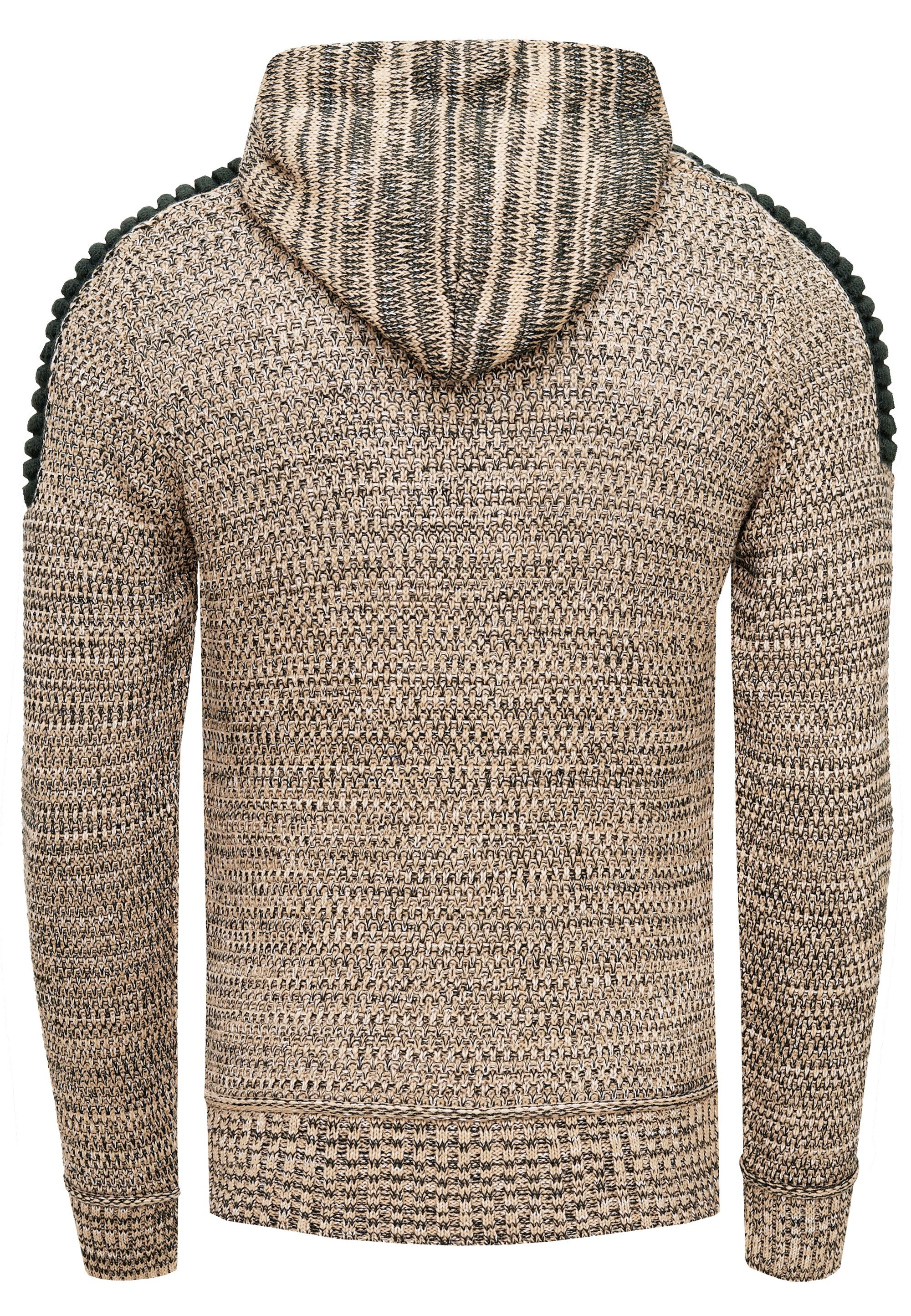 Rusty Neal Kapuzensweatshirt »Knitwear«, mit praktischem Reißverschluss
