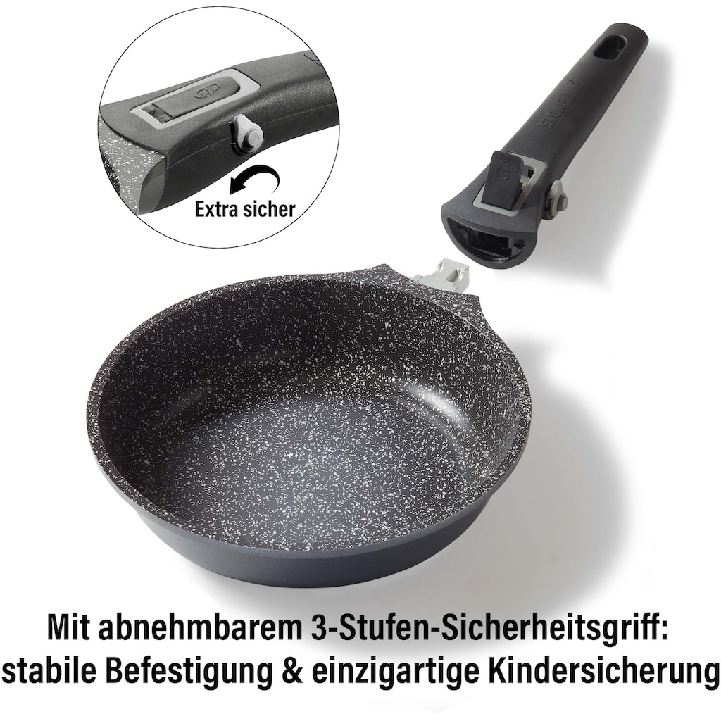 STONELINE Topf-Set »Imagination PLUS«, Aluminiumguss, (Set, 8 tlg., Bratentopf 24 cm, Kochtopf 20 cm, Stieltopf 18 cm, Bratpfanne 20/24 cm)