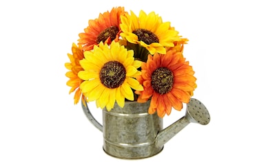 Kunstblume »Sonnenblumen in Gießkanne«