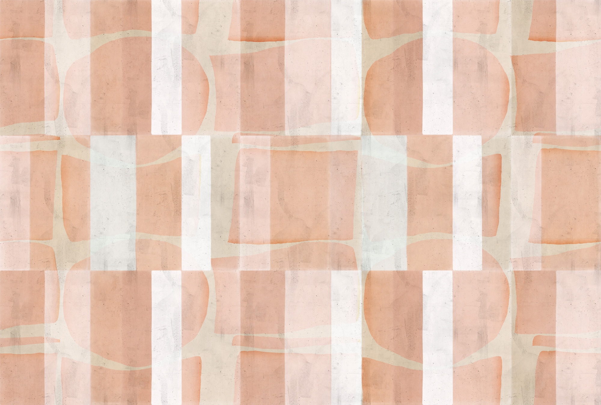 living walls Vliestapete "Abstrakte Tapete Rosa Weiß Beige Geometrisch" matt glatt