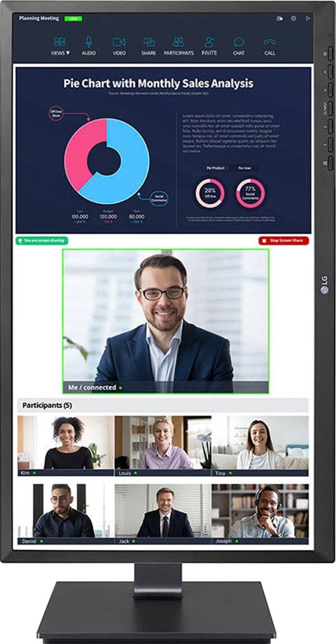 LG LCD-Monitor »24BP750C«, 60 cm/24 Zoll, 1920 x 1080 px, Full HD, 5 ms Reaktionszeit, 75 Hz