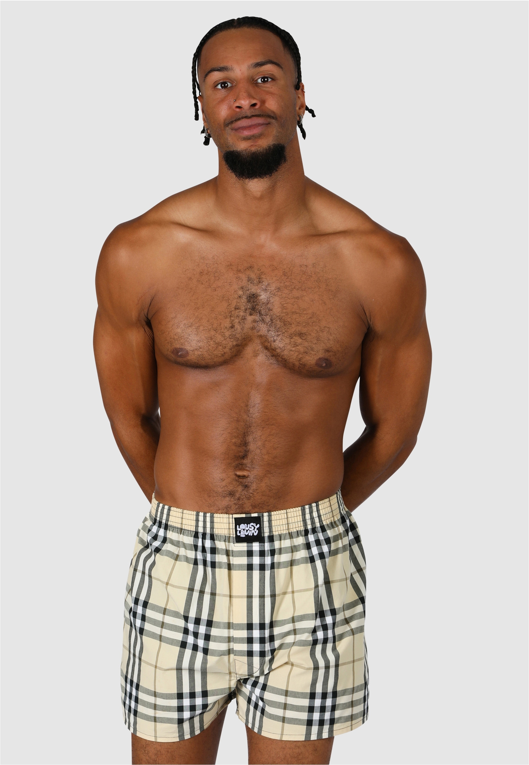 Lousy Livin Boxershorts "Check" mit modischem Karo-Muster