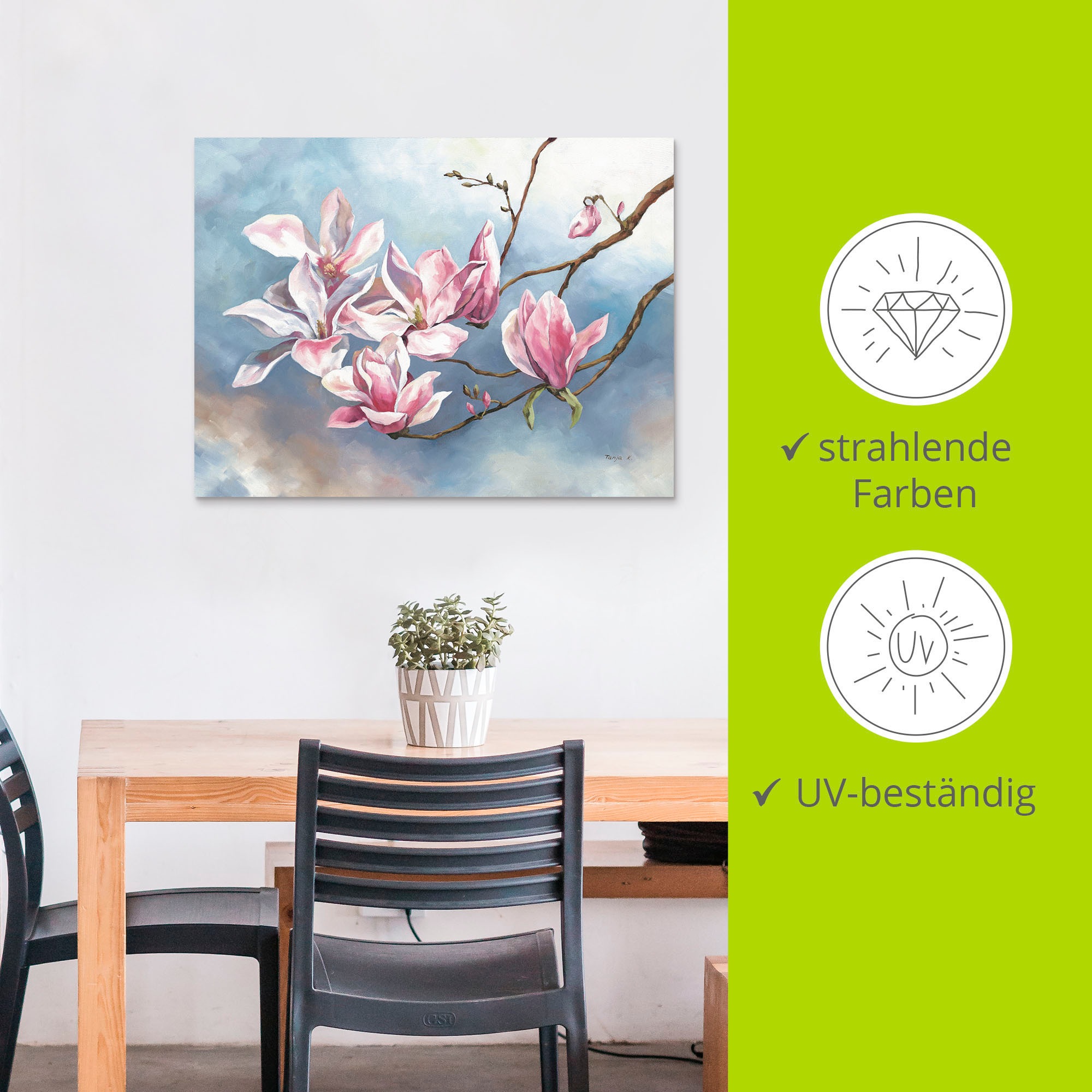 Artland Wandbild »Magnolienzweig«, Blumen, (1 St.), als Alubild, Outdoorbild, Leinwandbild in verschied. Größen