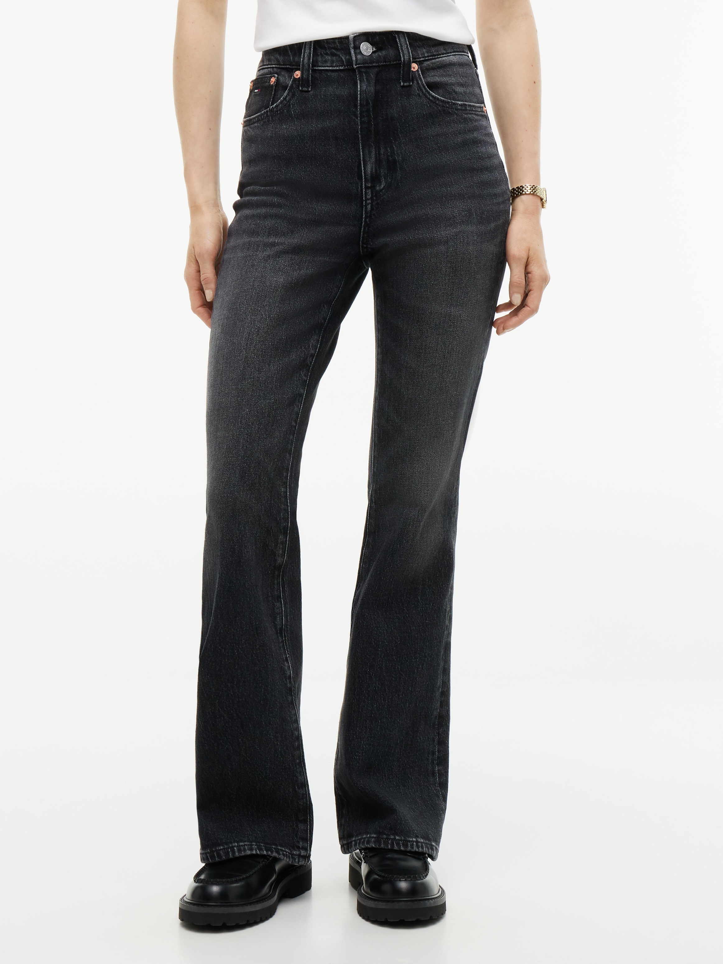 Tommy Jeans Bootcut-Jeans "SYLVIA HIGH RISE BOOTCUT DJ0187" Baumwollmischung