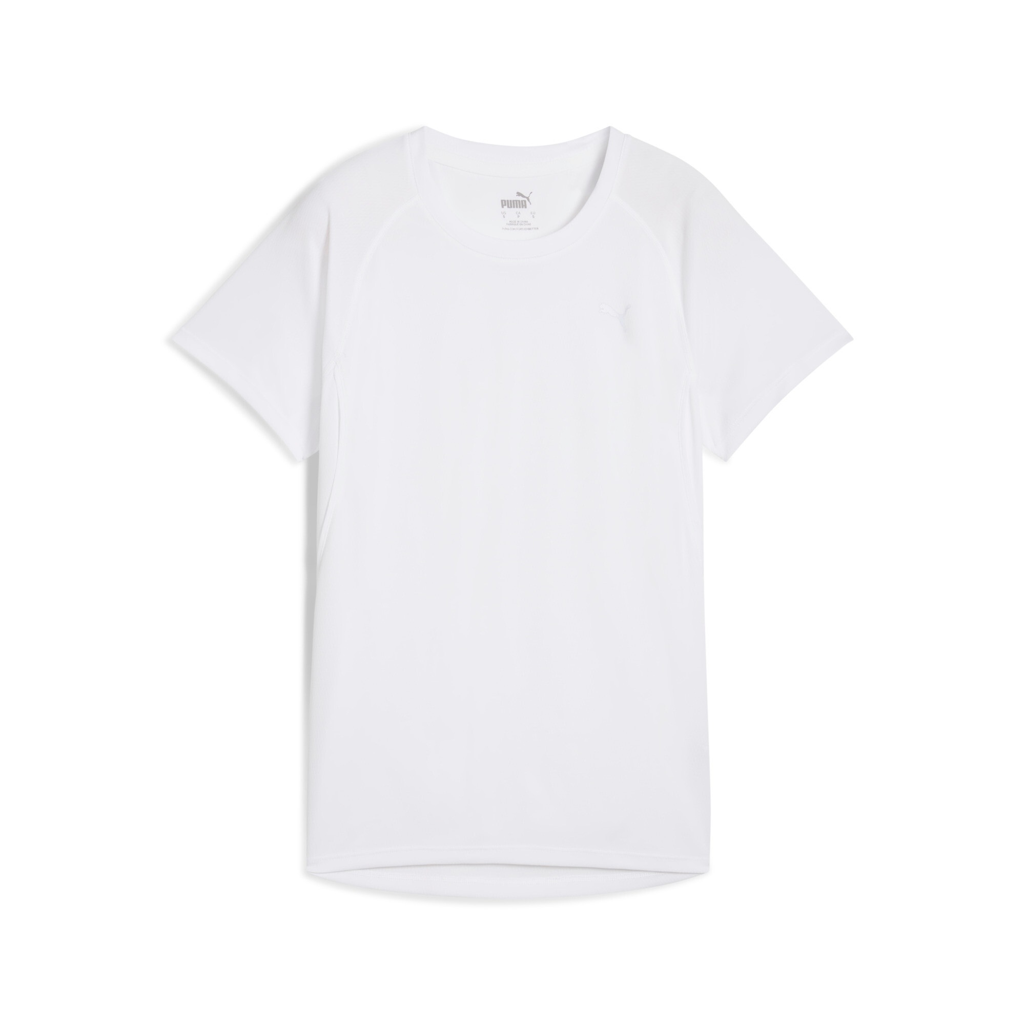 Laufshirt PUMA "W RUN VELOCITY TEE POLY", Damen, Gr. S, puma weiß, Web, Obermaterial: 100% Polyester, unifarben, regular fit normal, Rundhals, Shirts Laufshirt, ergonomische Schnittführung, atmungsaktives Material 4