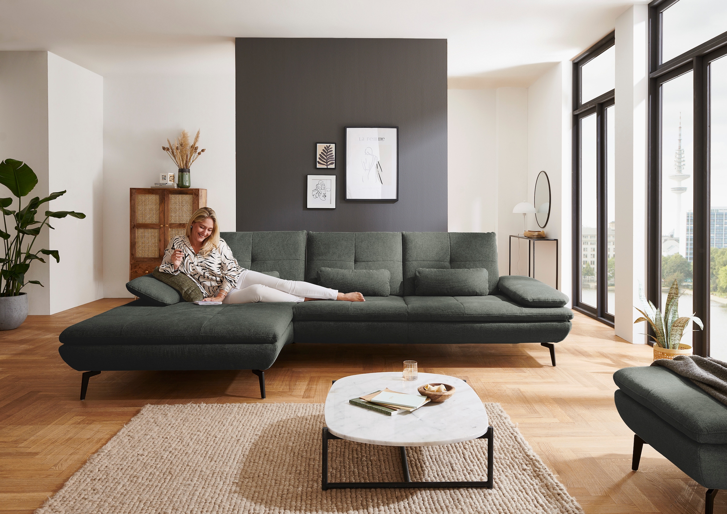 Die PlanBar Ecksofa »MP-IN23002 L-Form«, (2 St.), wahlweise mit Armteil- und Sitztiefenverstellung