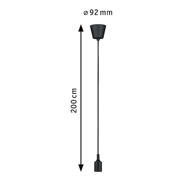 Paulmann Pendelleuchte »Ketil IP44 max. 1x20W schwarz 230V Silikon/ Kunststoff«, 1 flammig-flammig | BAUR