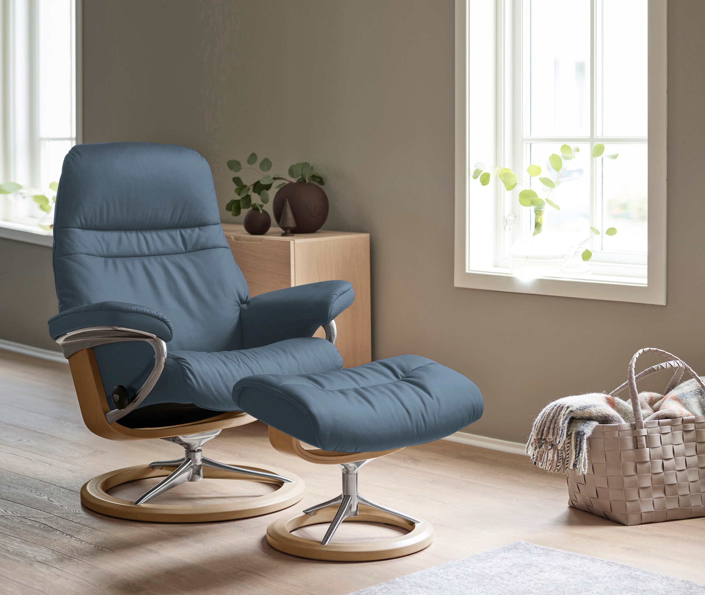 Stressless "Sunrise" mit Signature Base, Größe M, Gestell Eiche, in 2 Bezug günstig online kaufen