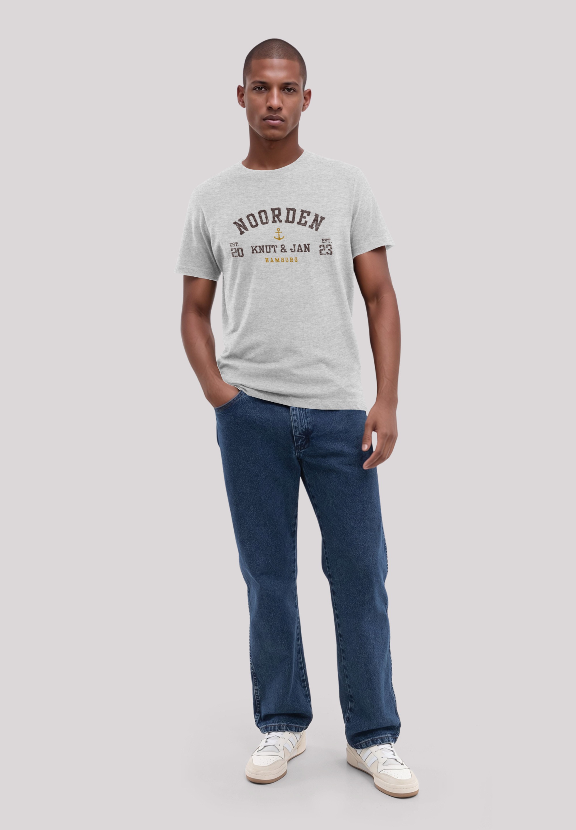 F4NT4STIC T-Shirt »Knut & Jan Hamburg Noorden Collegiate« Premium Qualität