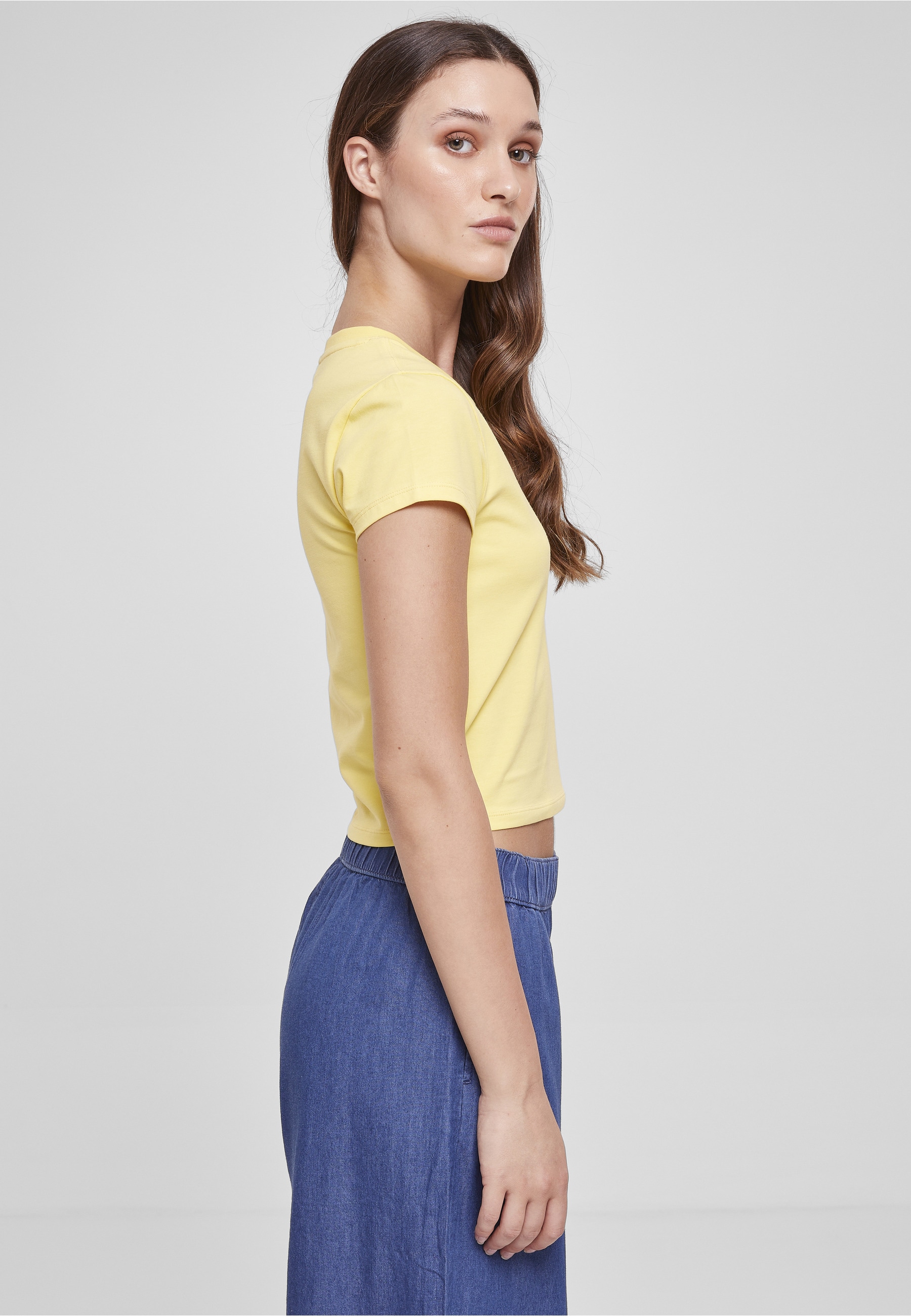 URBAN CLASSICS T-Shirt »Urban Classics Damen Ladies Stretch Jersey Cropped Tee« 1 Stk.