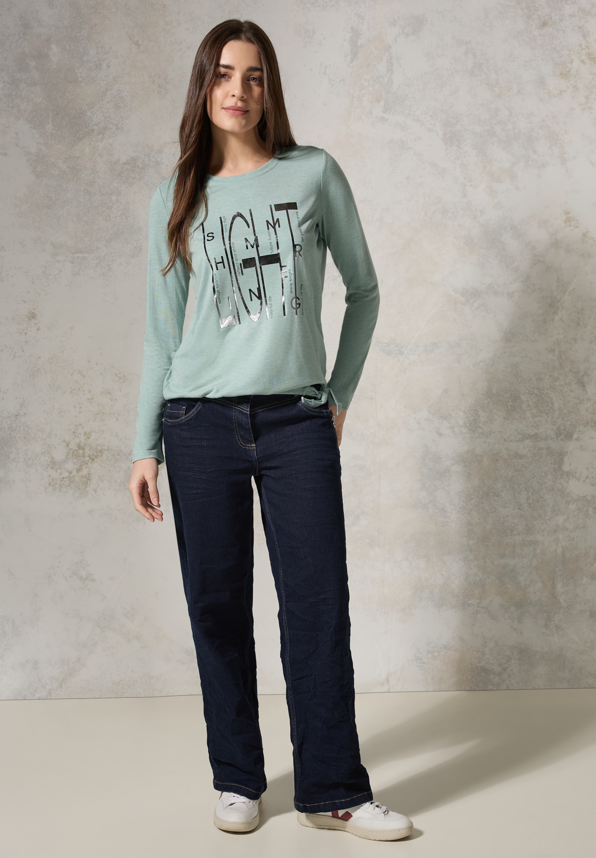 Cecil Langarmshirt, mit Rundhalsausschnitt