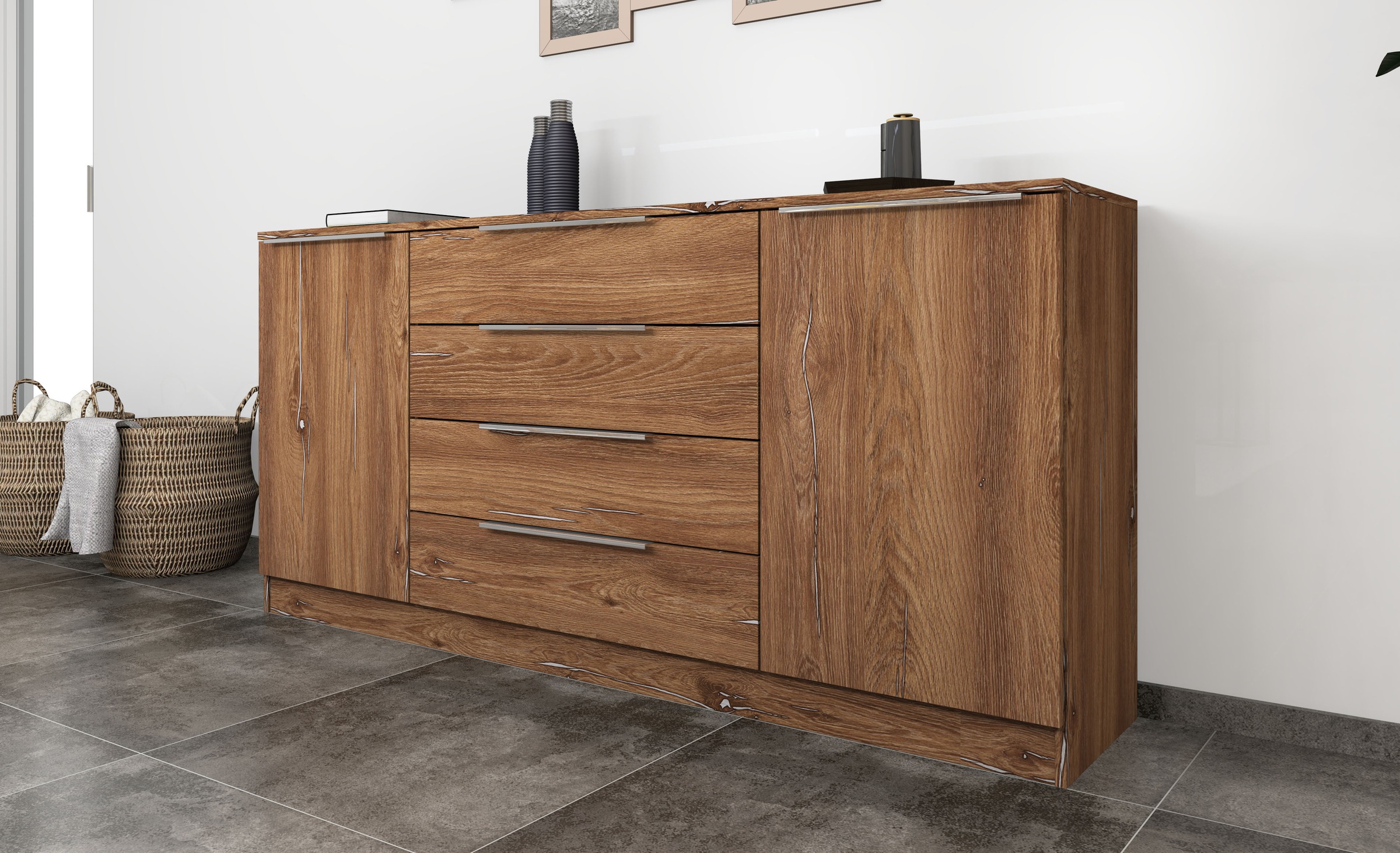 borchardt Möbel Kommode »Oliva«, Breite 166 cm, mit 4 Schubkästen