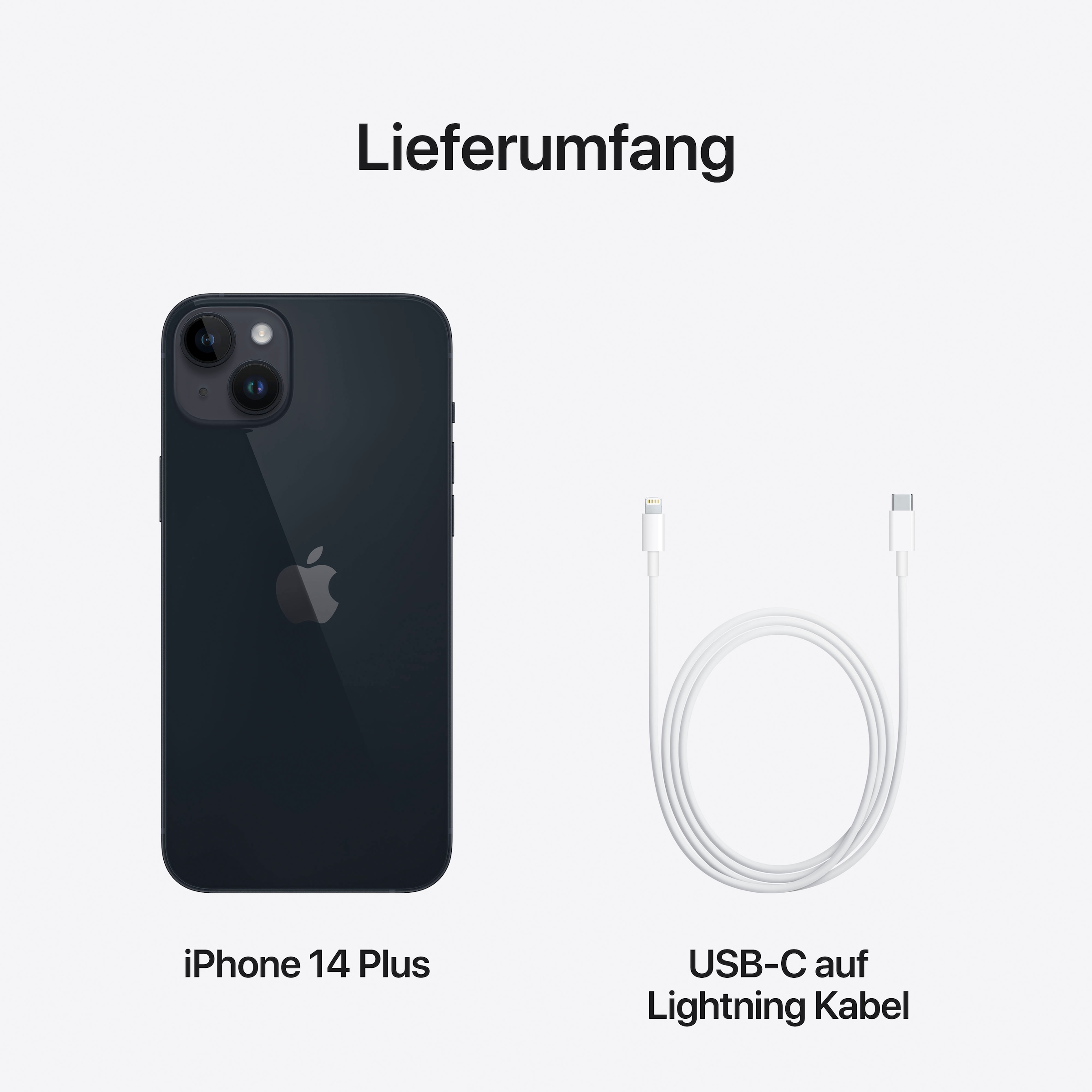 Apple Smartphone »iPhone 14 Plus«, Mitternacht, 17 cm/6,7 Zoll, 12 MP Kamera