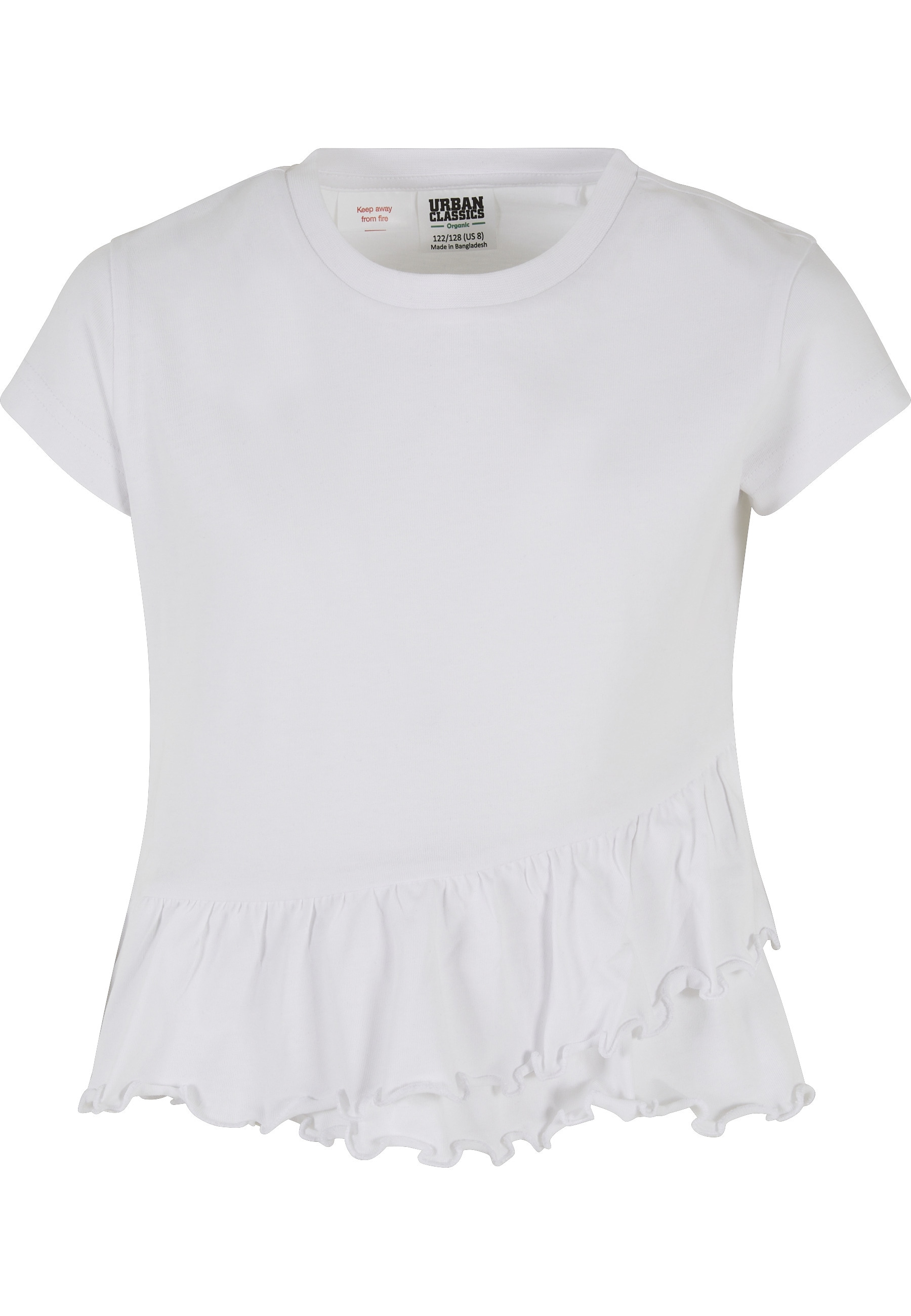 URBAN CLASSICS T-Shirt »Urban Classics Damen Girls Organic Volant Tee« 1 Stk.
