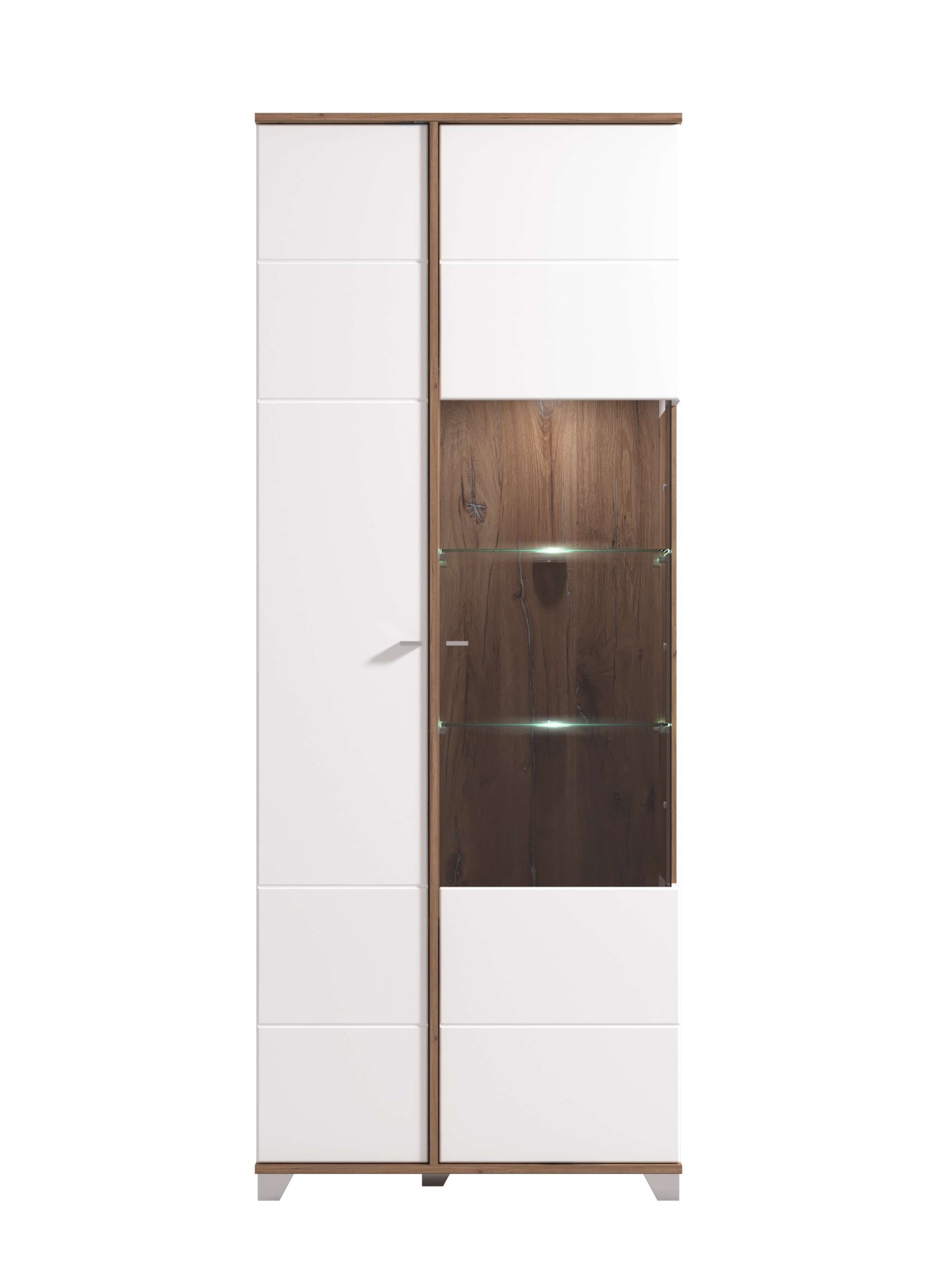 INOSIGN Vitrine »Burgundy Vitrinenschrank, Standvitrine, Showcase«, Hochglanzfronten, Glastür, Komplettes Innenleben
