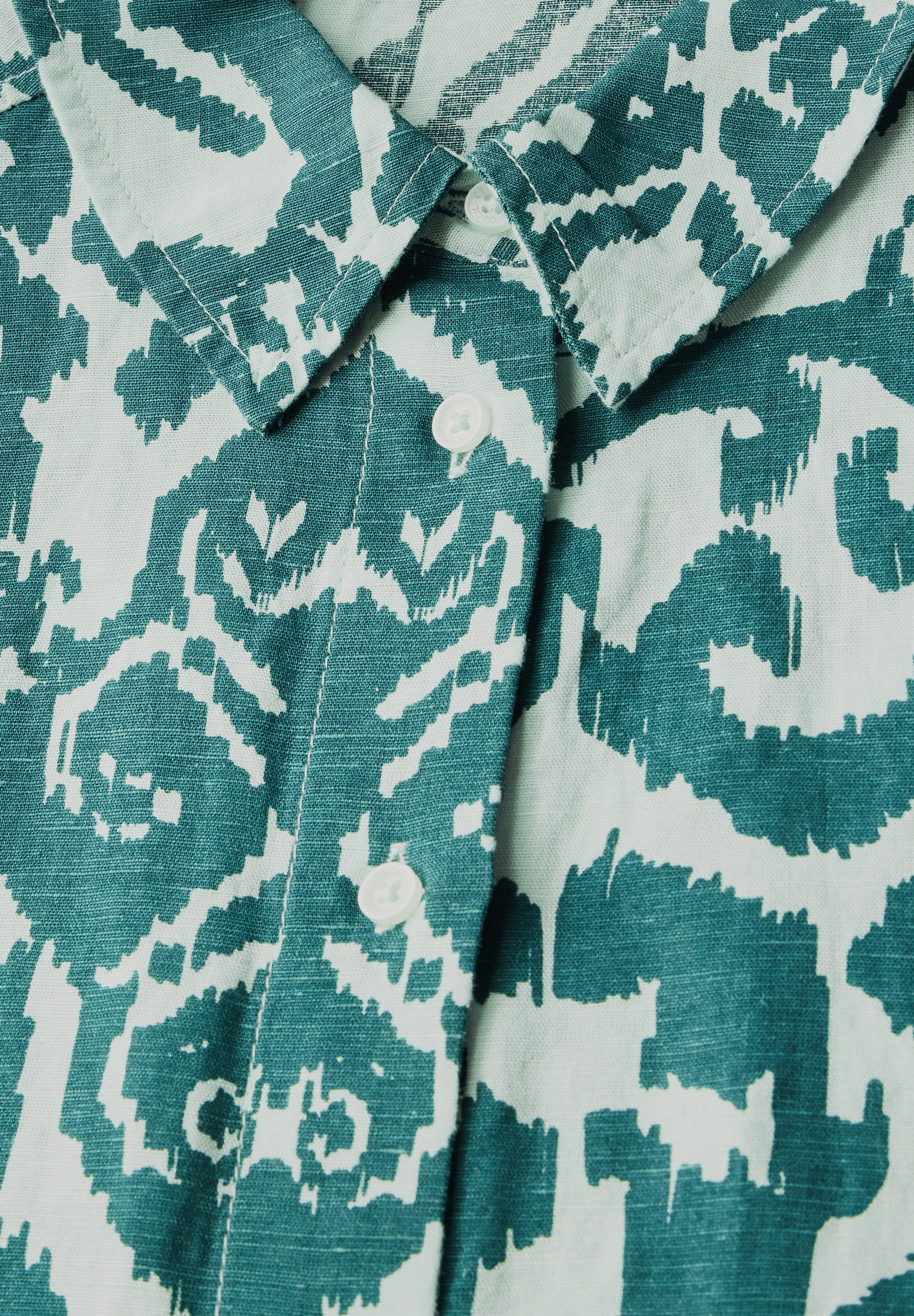 Cecil Hemdbluse, mit grafischem Muster, mit Leinen