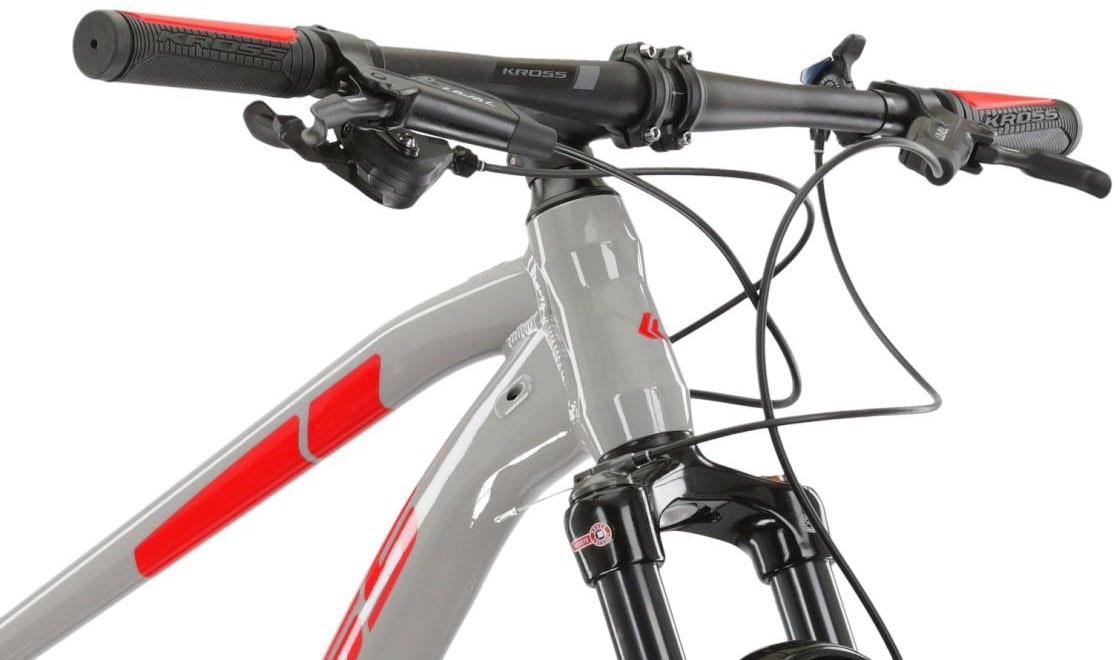 Kross Mountainbike »KROSS MTB Hardtail Level 4.0 29" grau 10 Gänge«, 10 Gang, Shimano, DEORE M5120 Schaltwerk, Kettenschaltung
