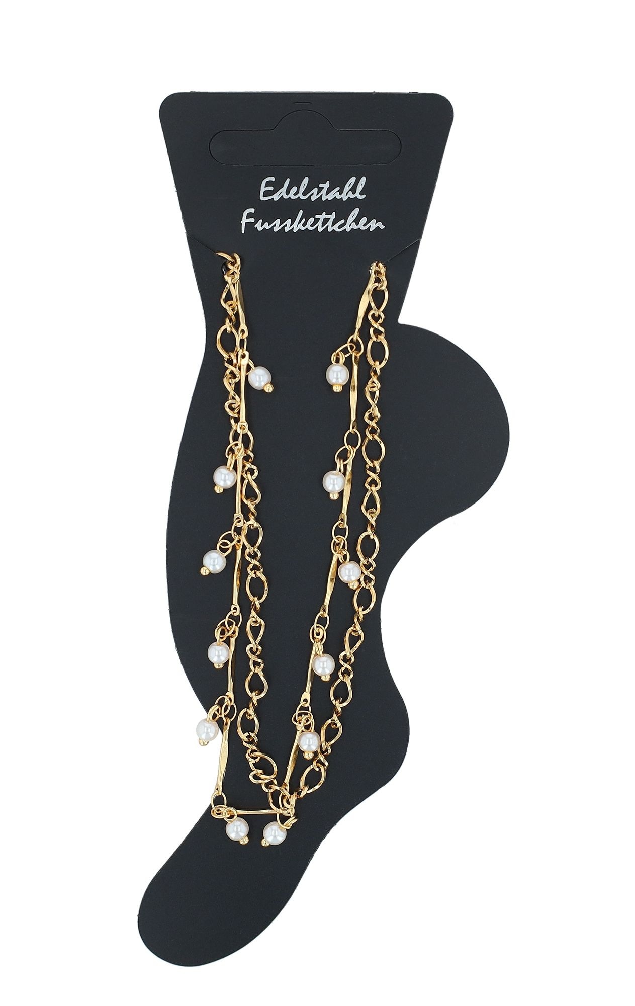 Adelia's Women's Double Row Anklet Gold