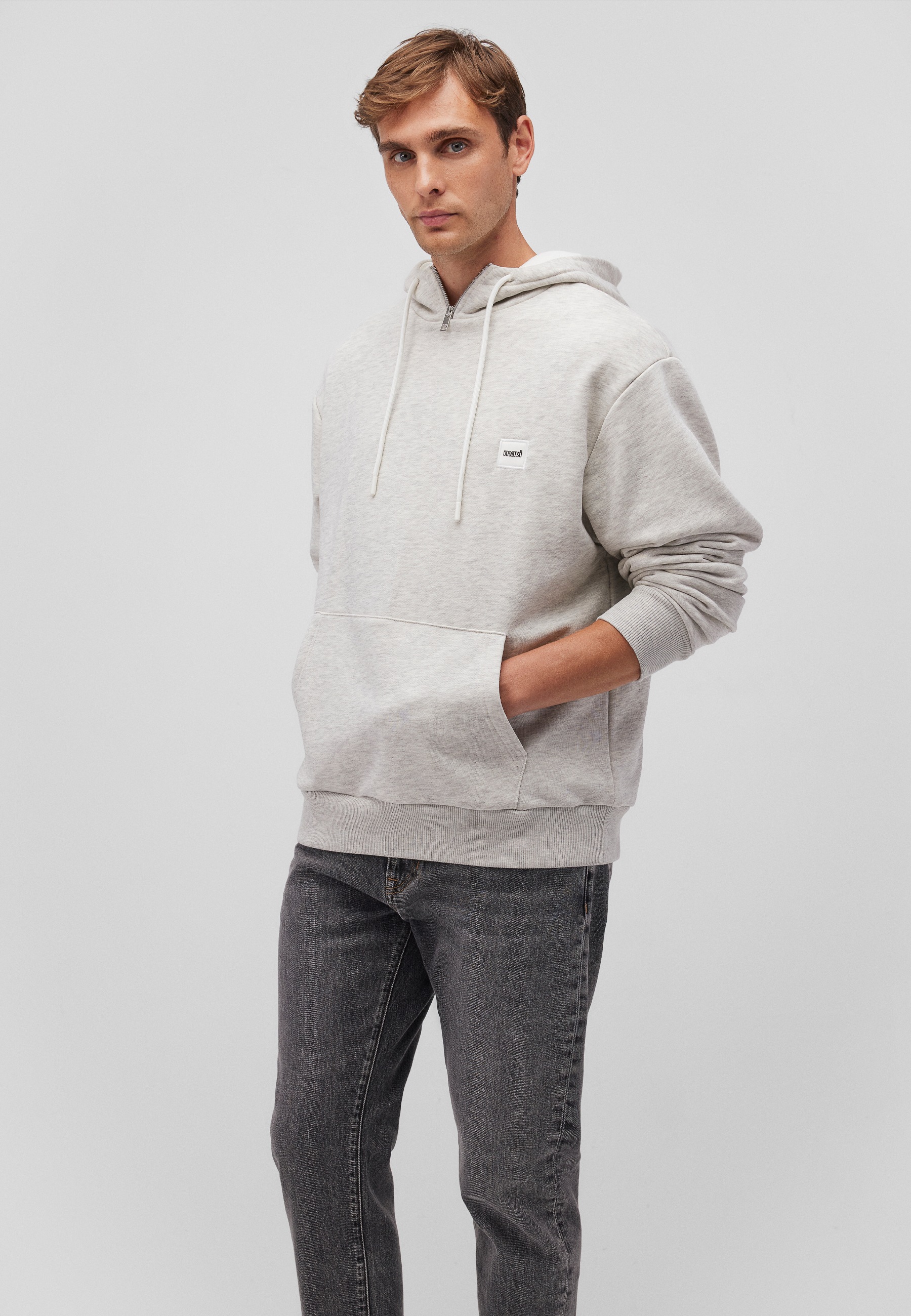 Mavi Kapuzenpullover »HALF ZIP HOODIE«, Hoodie mit Logo und Reißverschluss